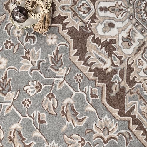 Miniatura 225 de Superior Alfombra de interior, respaldo de yute, alfombras para comedor, cocina, suelos de dormitorio, decoración tradicional del suelo, alfombra