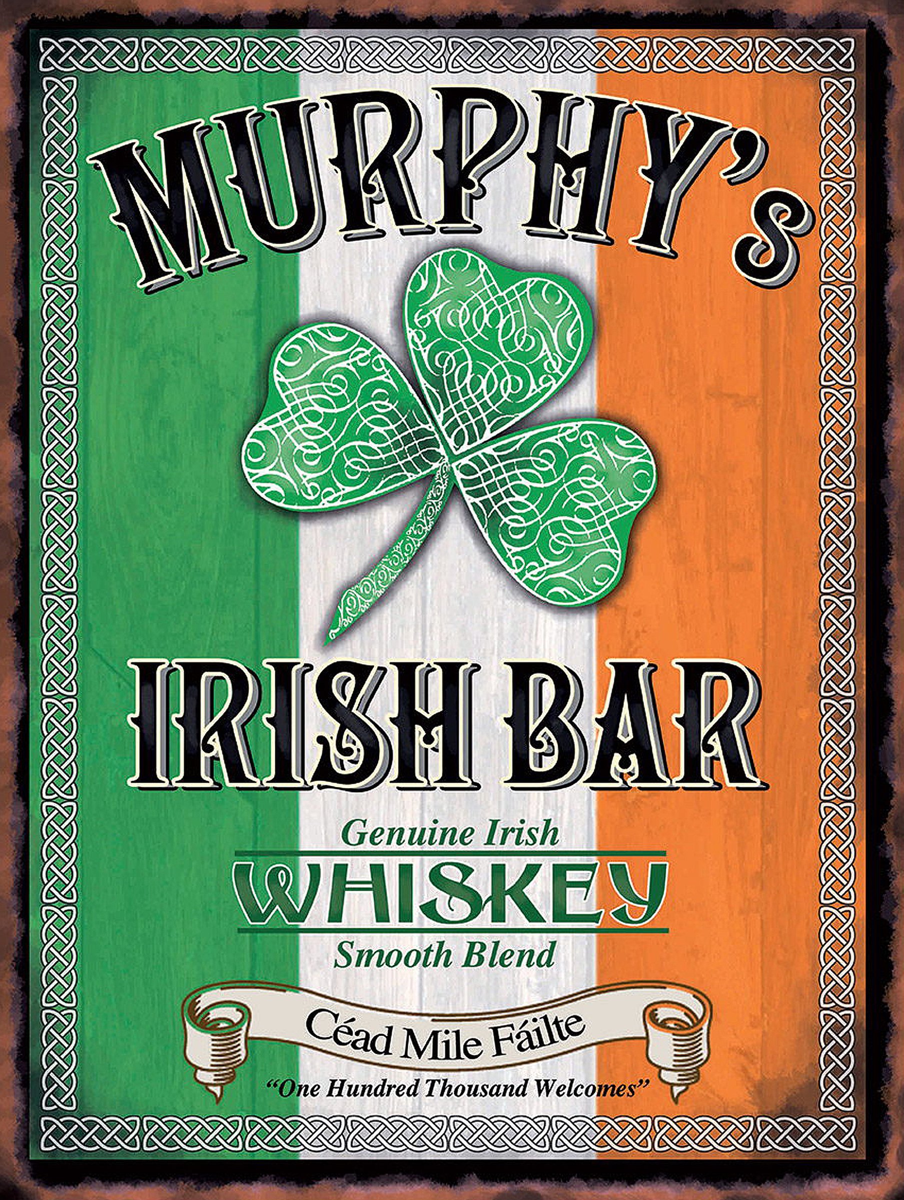 Shawprint Limited Mixed Colours Murphy's Irish Bar Retro Metal Tin Wall Plaque Sign Novelty Gift Home Bar Shed Man Cave (150Mm X 200Mm (6" X 8")