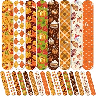 H1vojoxo Fall Nail Files Gifts Bulk for Women - Autumn Eva Emery Boards | Fall Pumpkin Maple Leaf Theme Goodie Bags Stuffers for Party Favor, Friends, Teacher, Staff, Coworkers, Employee Appreciation