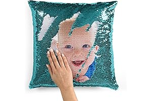 Personalized Magic Sequin Photo Memory Pillow Cover
