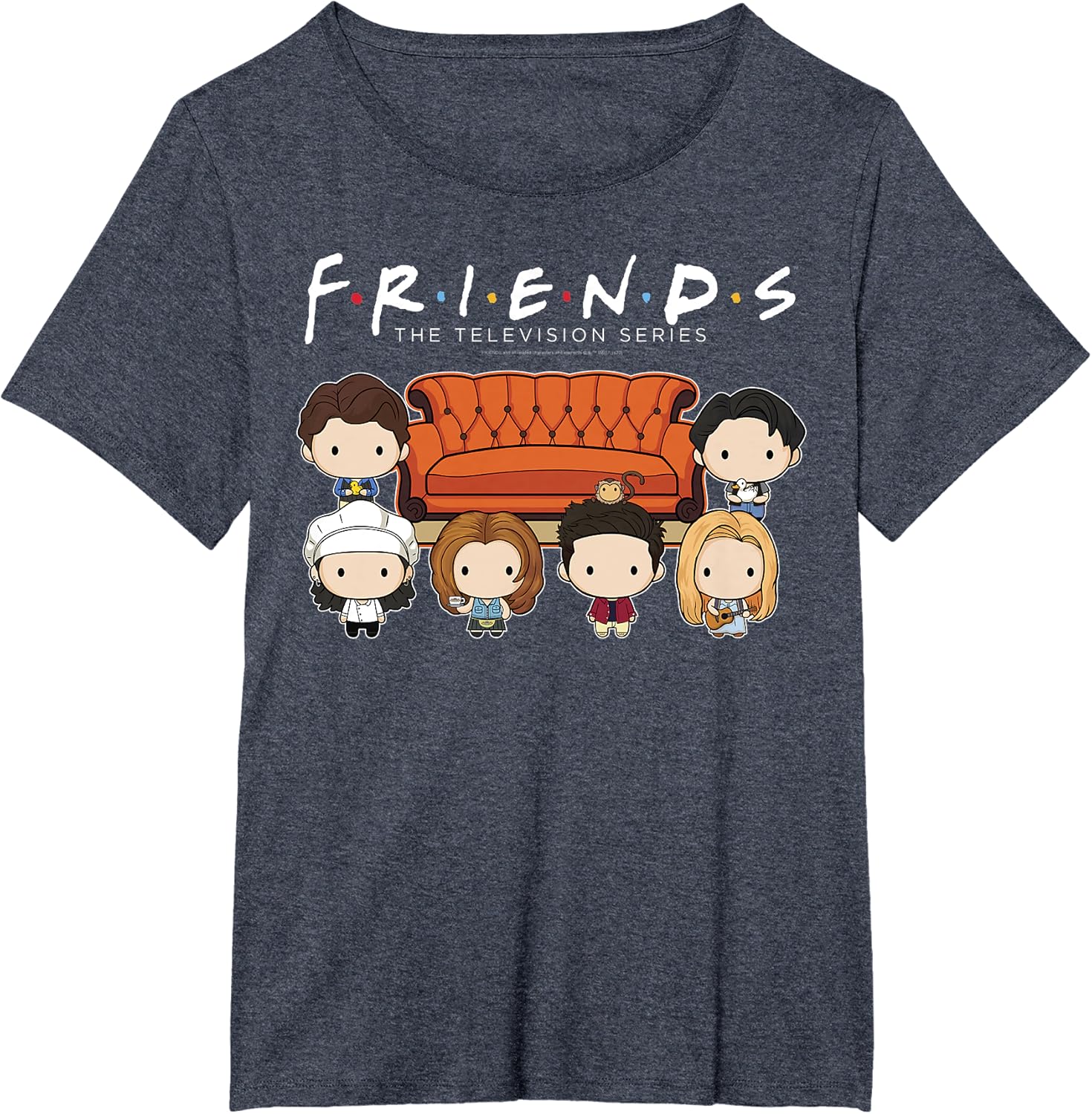 Friends Chibi Couch Crew Logo T-Shirt