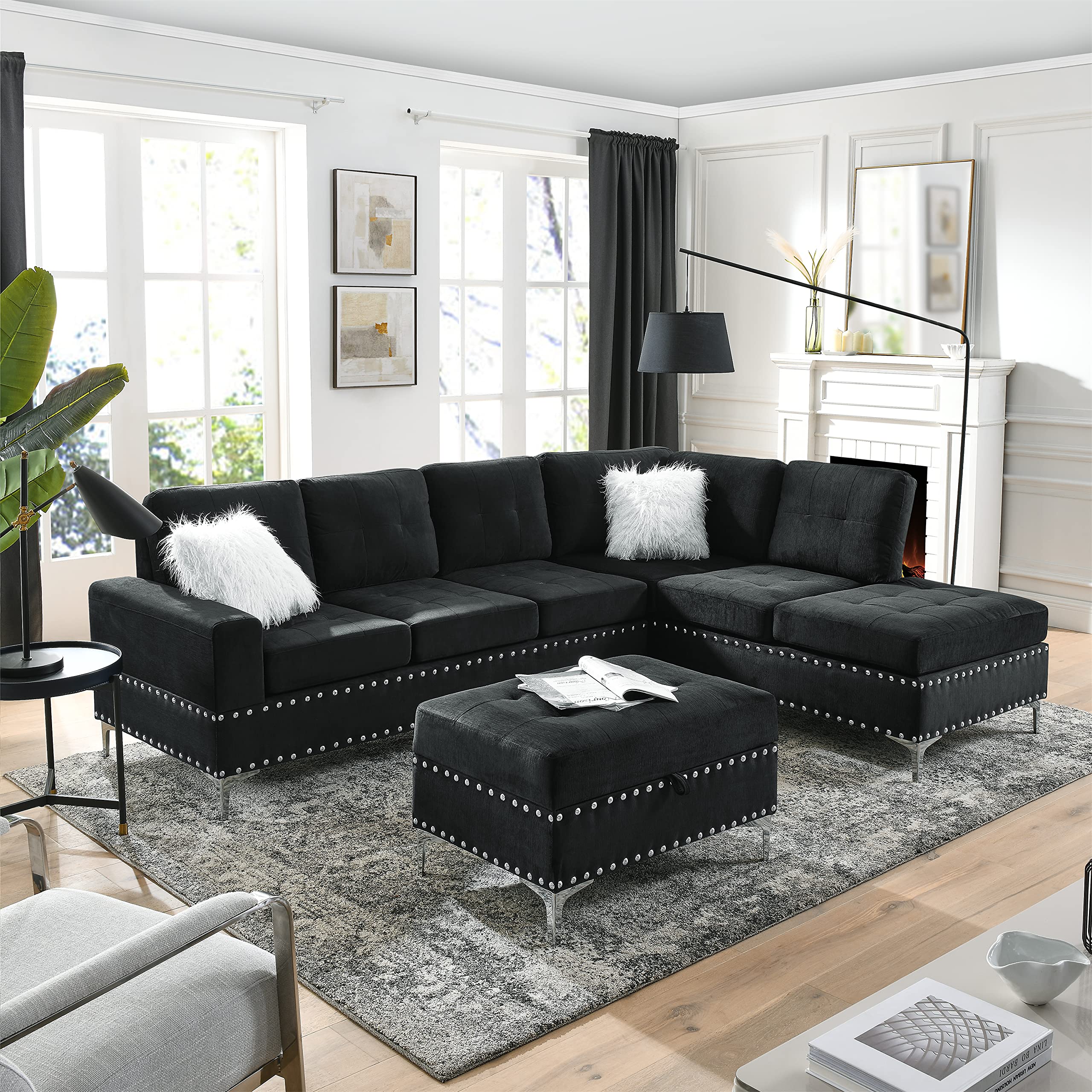 Buy Melpomene Living Room Sectional Sofa Set with Reversible Chaise