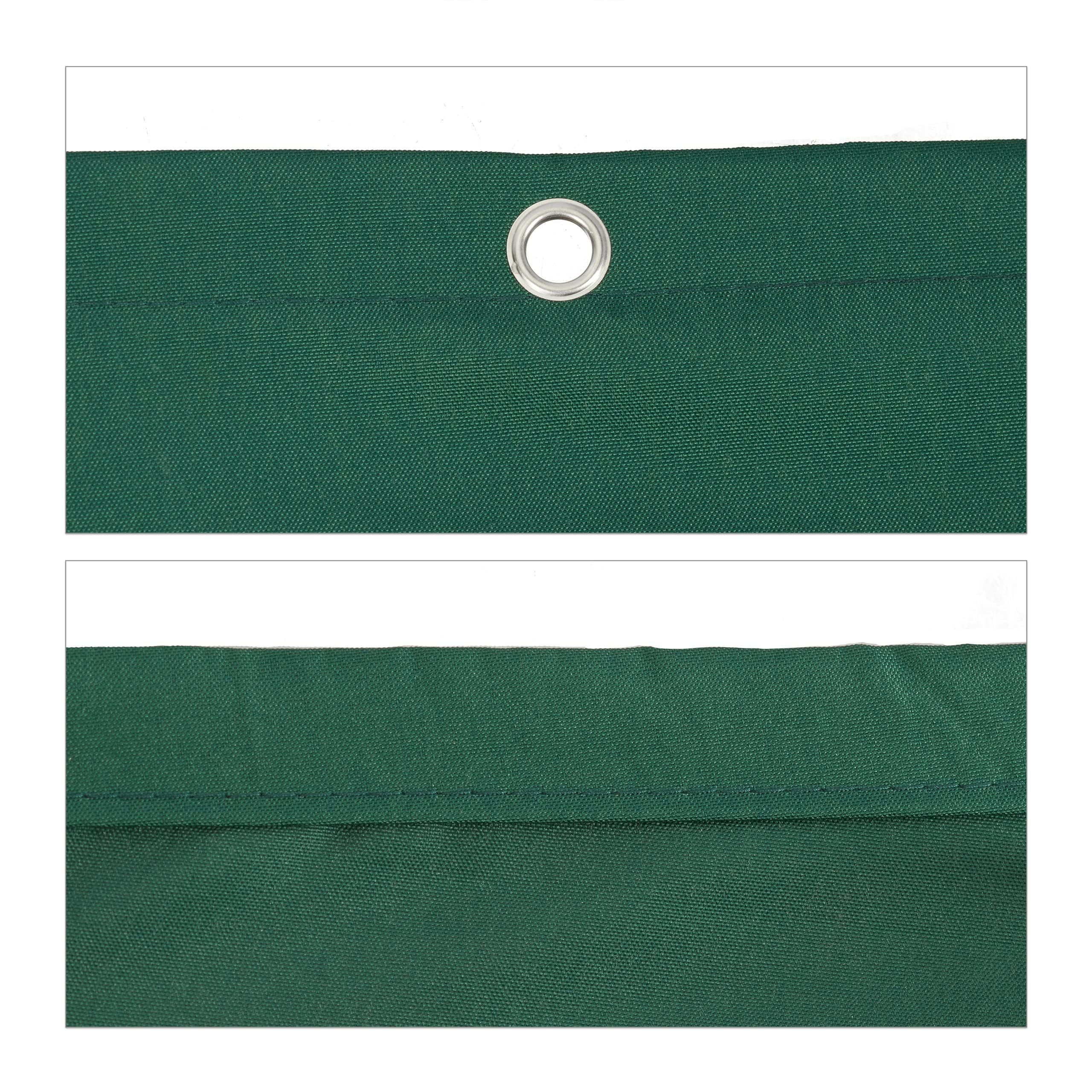 Relaxdays Tenda a Vela Rettangolare, Idrorepellente, Corde di Supporto, Terrazza, Ombra, Giardino, HL 3,5x4,5 m, Verde