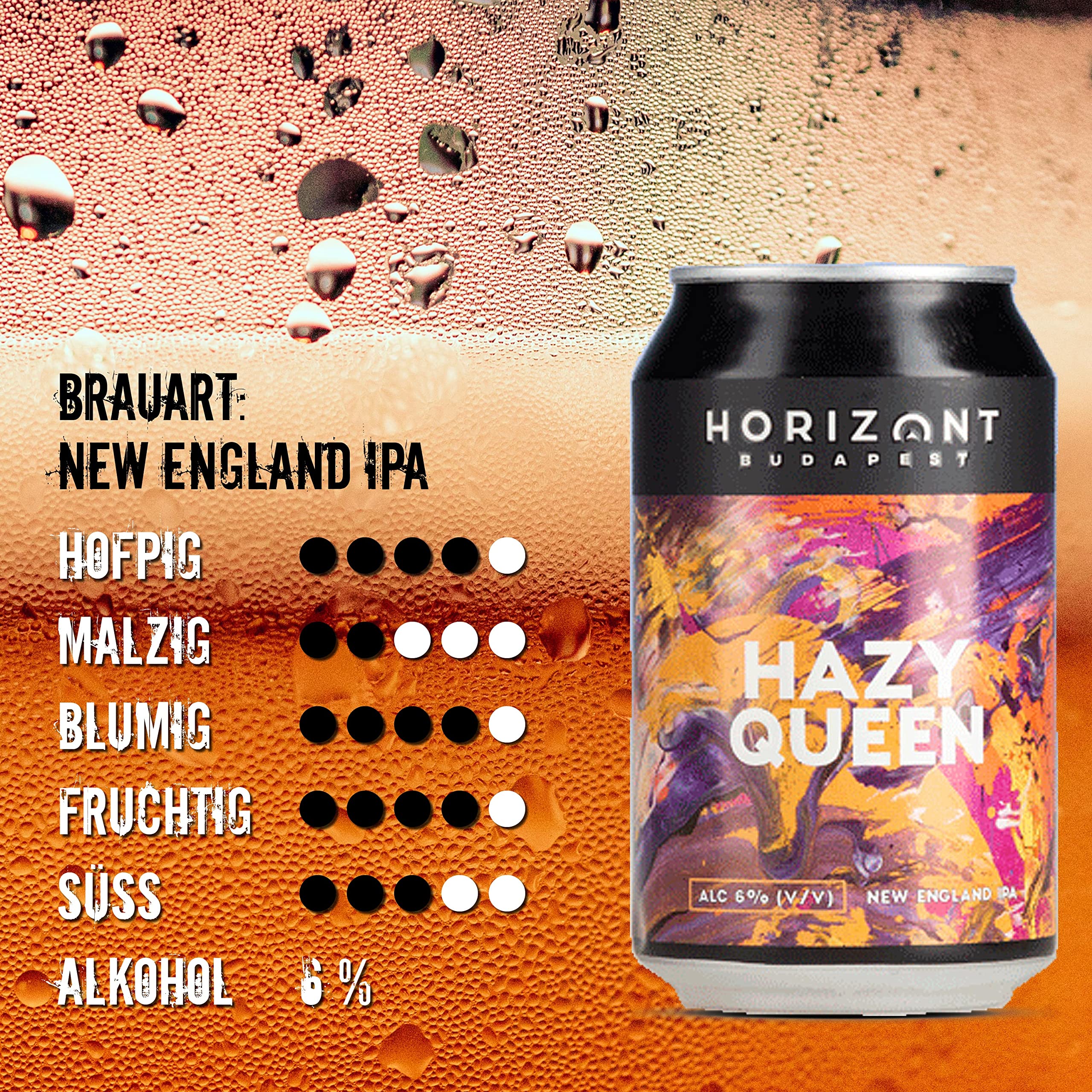 Horizont 'Hazy Queen' New England IPA (24 x 0,33 l) ** Sparpack 22+2 GRATIS ** (inklusive 6,00 € Pfand)