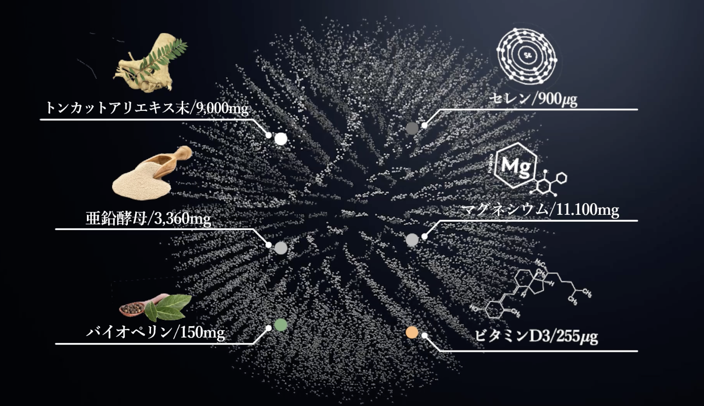 REVOXY トンカットアリエキス 亜鉛酵母 ビタミンD3 マグネシウム