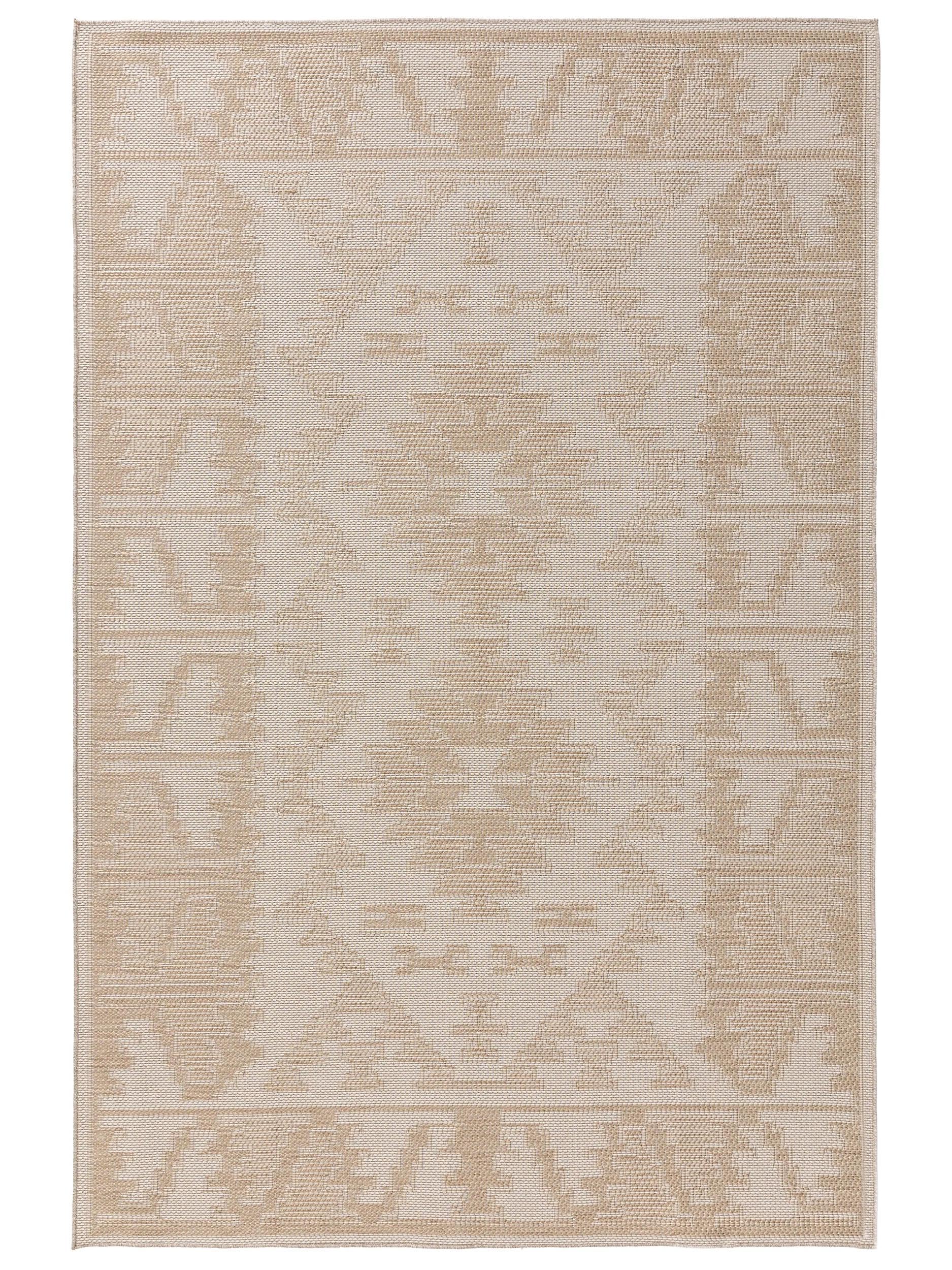 benuta Alfombra Nest Bronco – Crema 300 x 400 cm – Fibra sintética – Adecuada para exteriores – Rectangular & en estilo: Geométrica, Minimalista – Fácil de limpiar para salón dormitorio