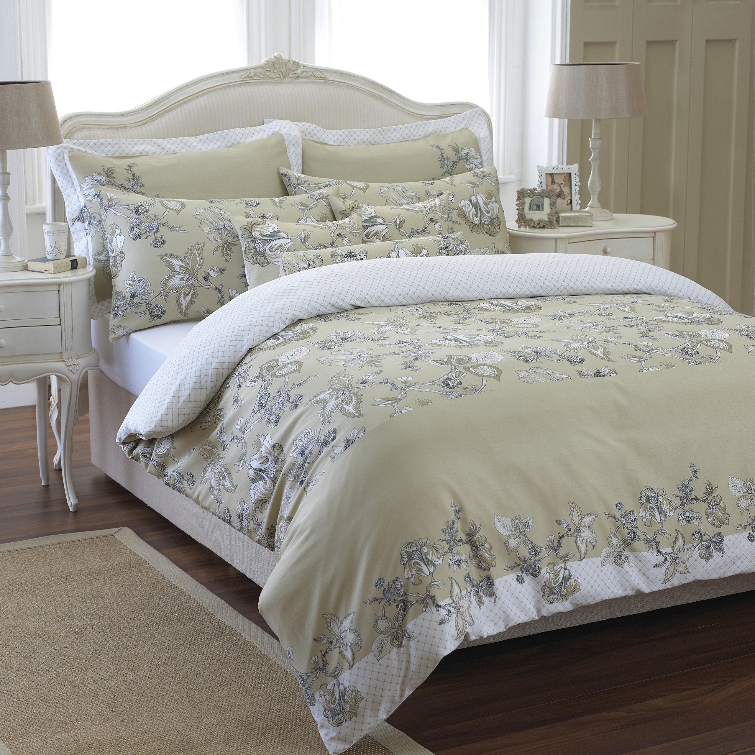 Great Knot White 100% Egyptian Cotton Sateen Pillowcases Amaryllis, Housewife 50 X 75Cm