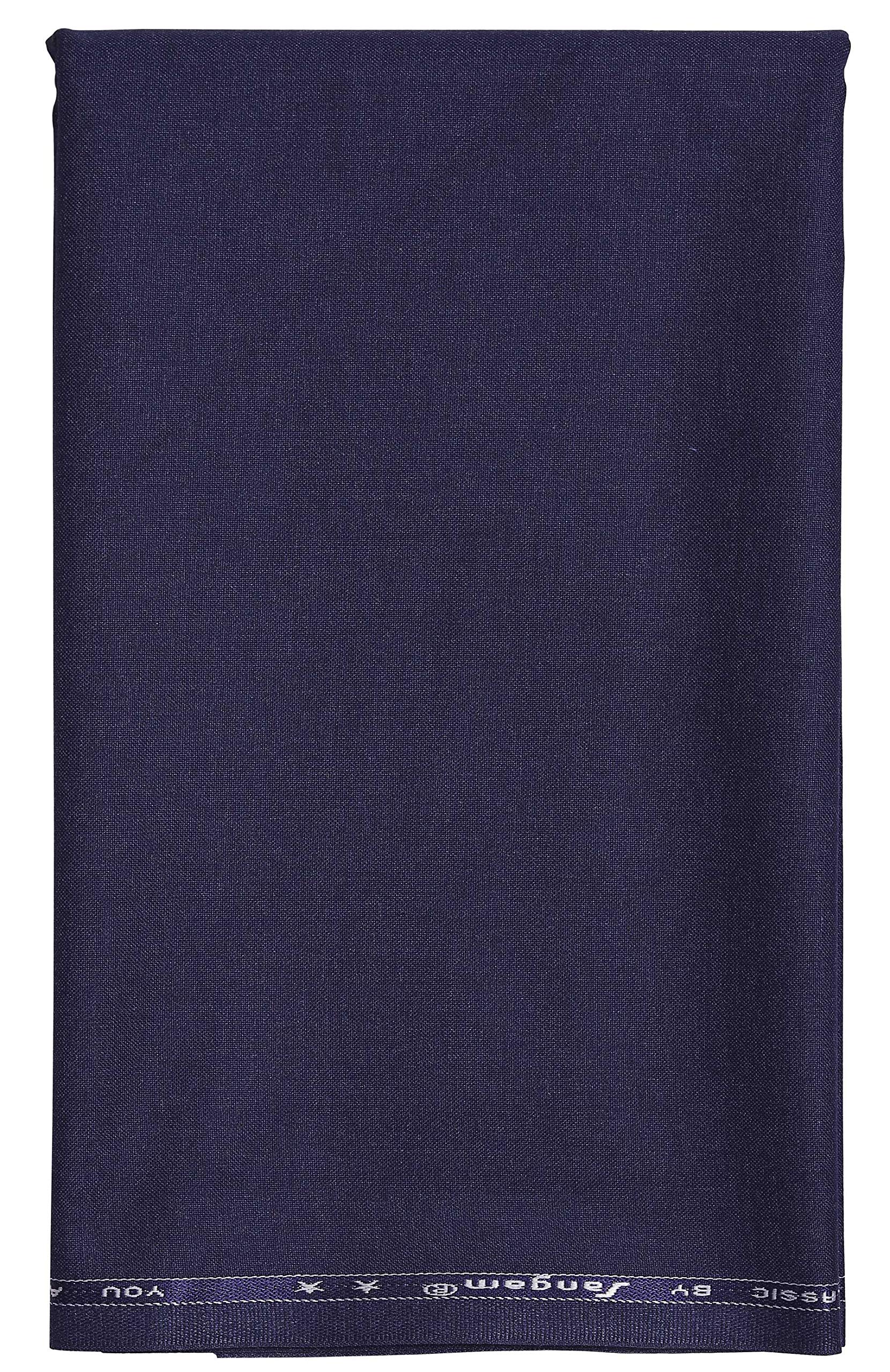 uniform sarees corp Men's Poly Viscose Unstitched Pant-1.3 m Piece Fabric (Frosted Blue, Free Size)-picture-22