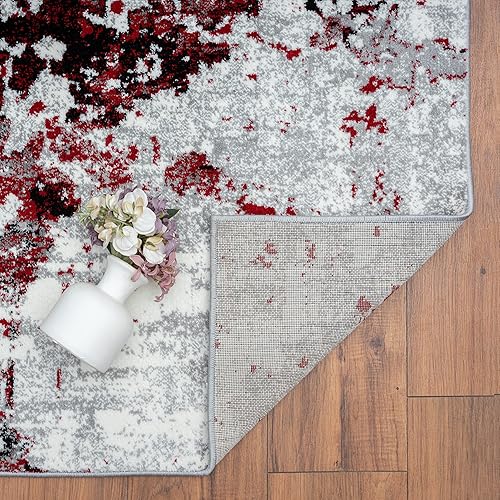 Miniatura 7 de LUXE WEAVERS Alfombra abstracta roja 8x10