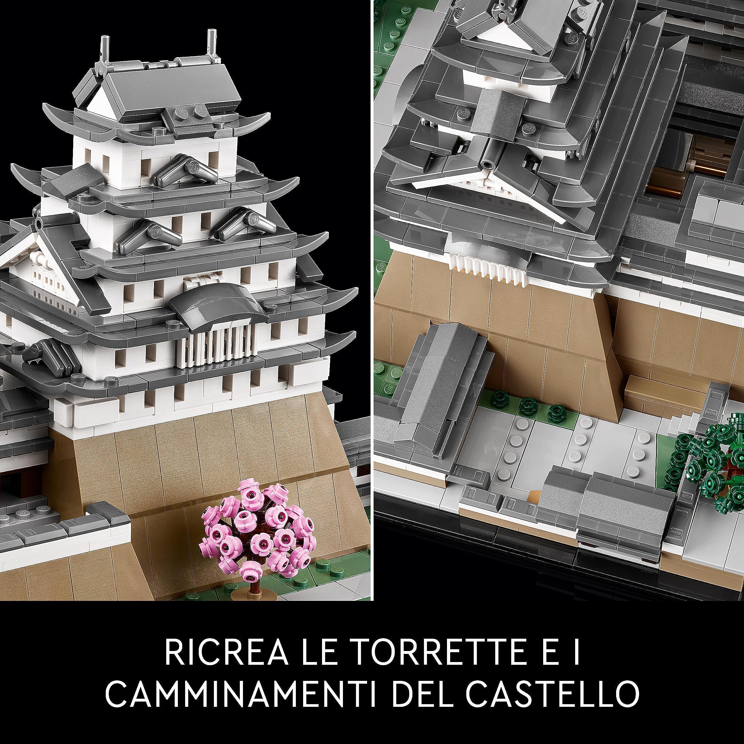 LEGO Architecture Castello di Himeji, Kit Modellismo per Adulti da Costruire, Collezione Monumenti, Idea Regalo Creativa per Donna, Uomo, Lei o Lui e per i Fan della Cultura Giapponese 21060