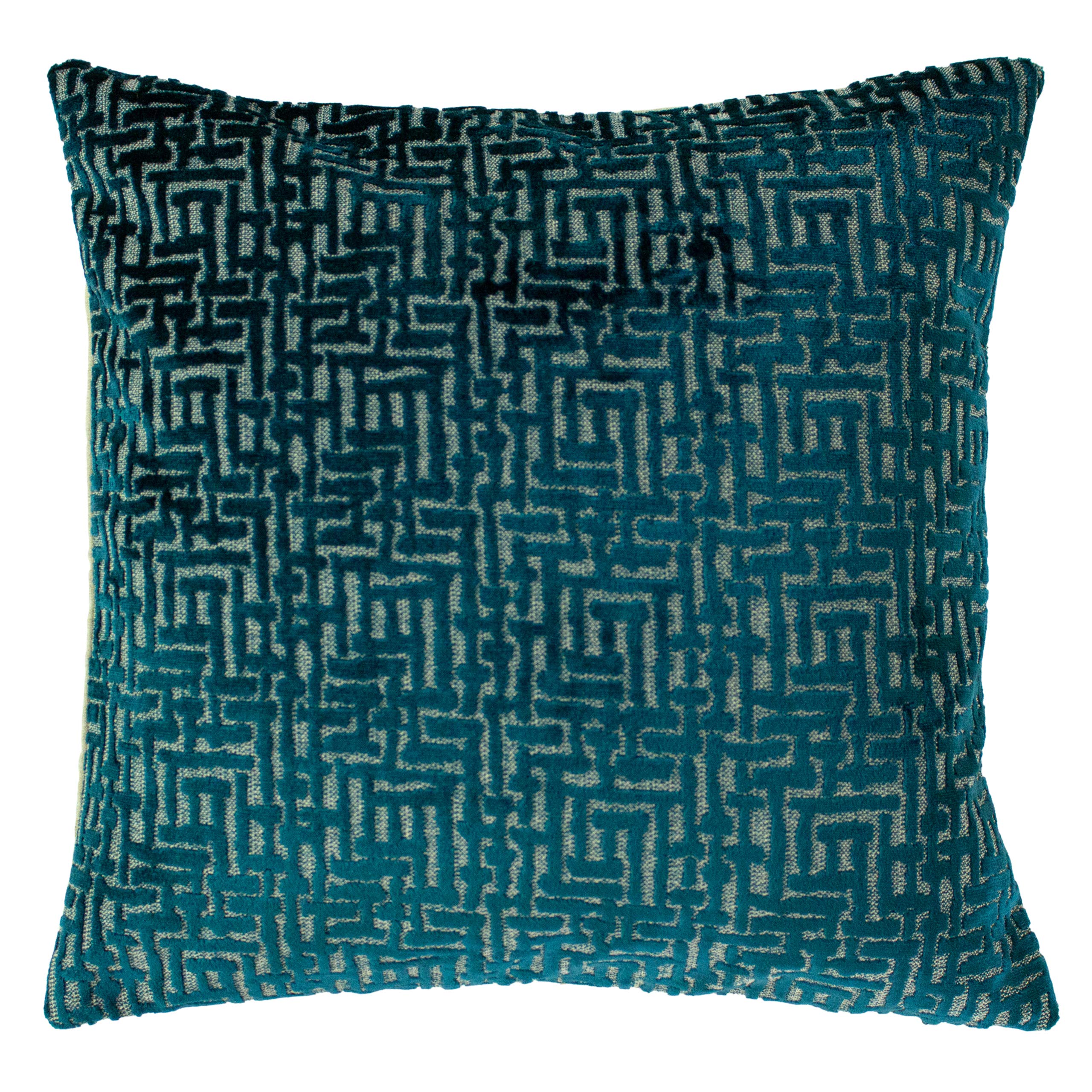 Paoletti Delphi Polyester Filled Cushion, Teal, 45 x 45cm