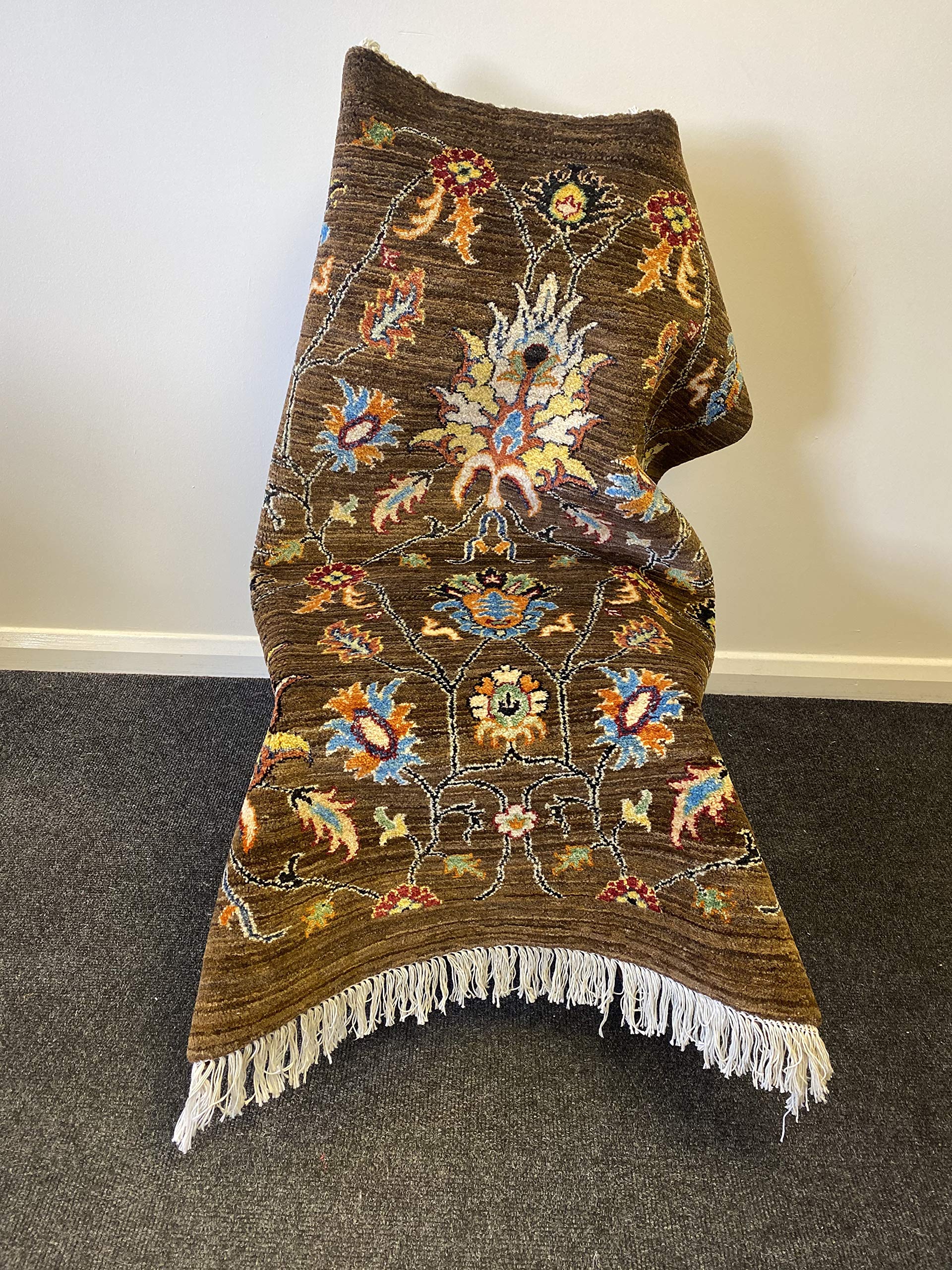 Tapis Chobi traditionnel afghan fait main 152x88 cm pour salon