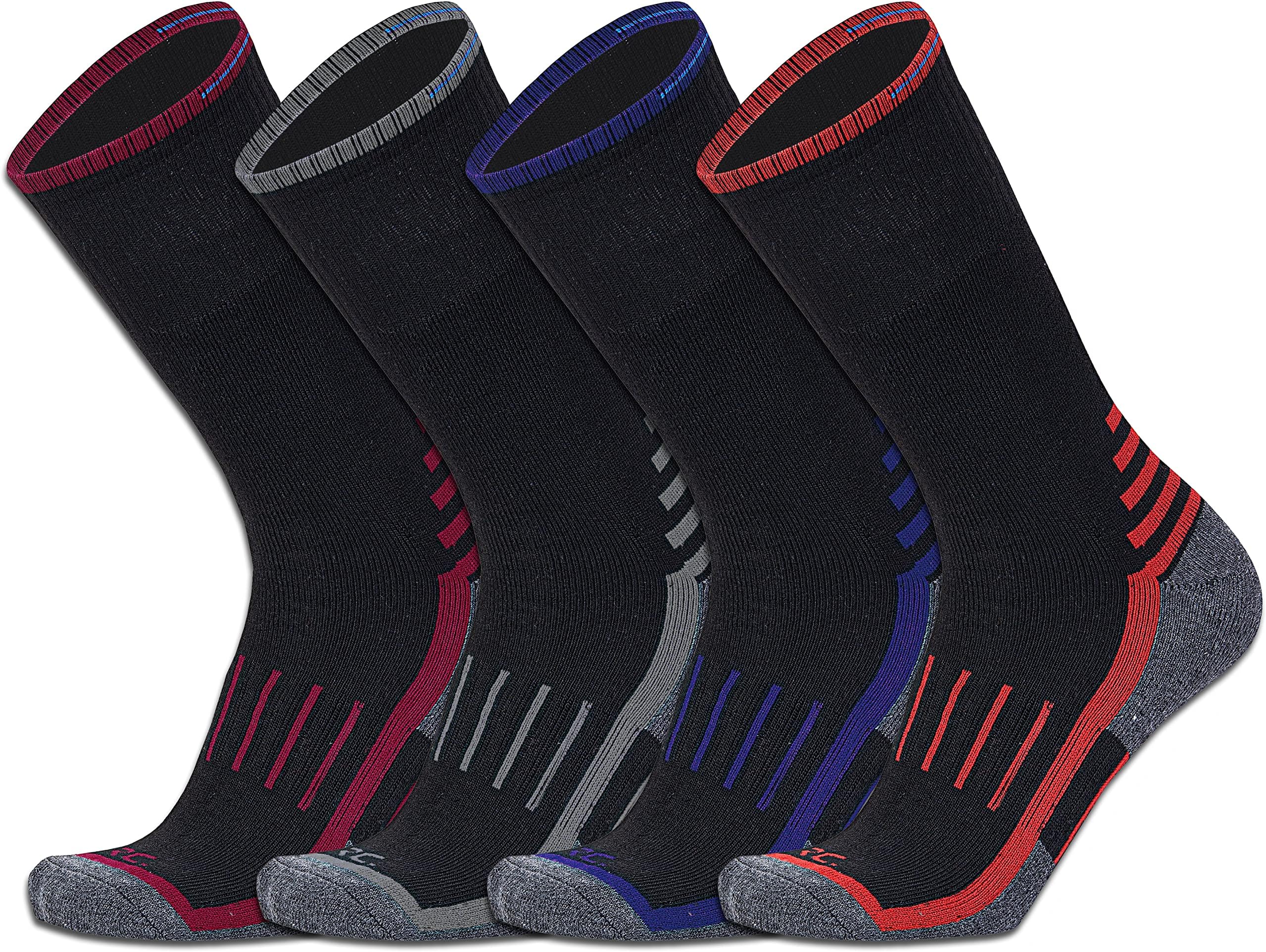 Thick Soft Heavy Cushioned Towel Woolen Thermal Socks for Men, Warm Winter Wear Socks, Pack of 4 Pairs, Free Size