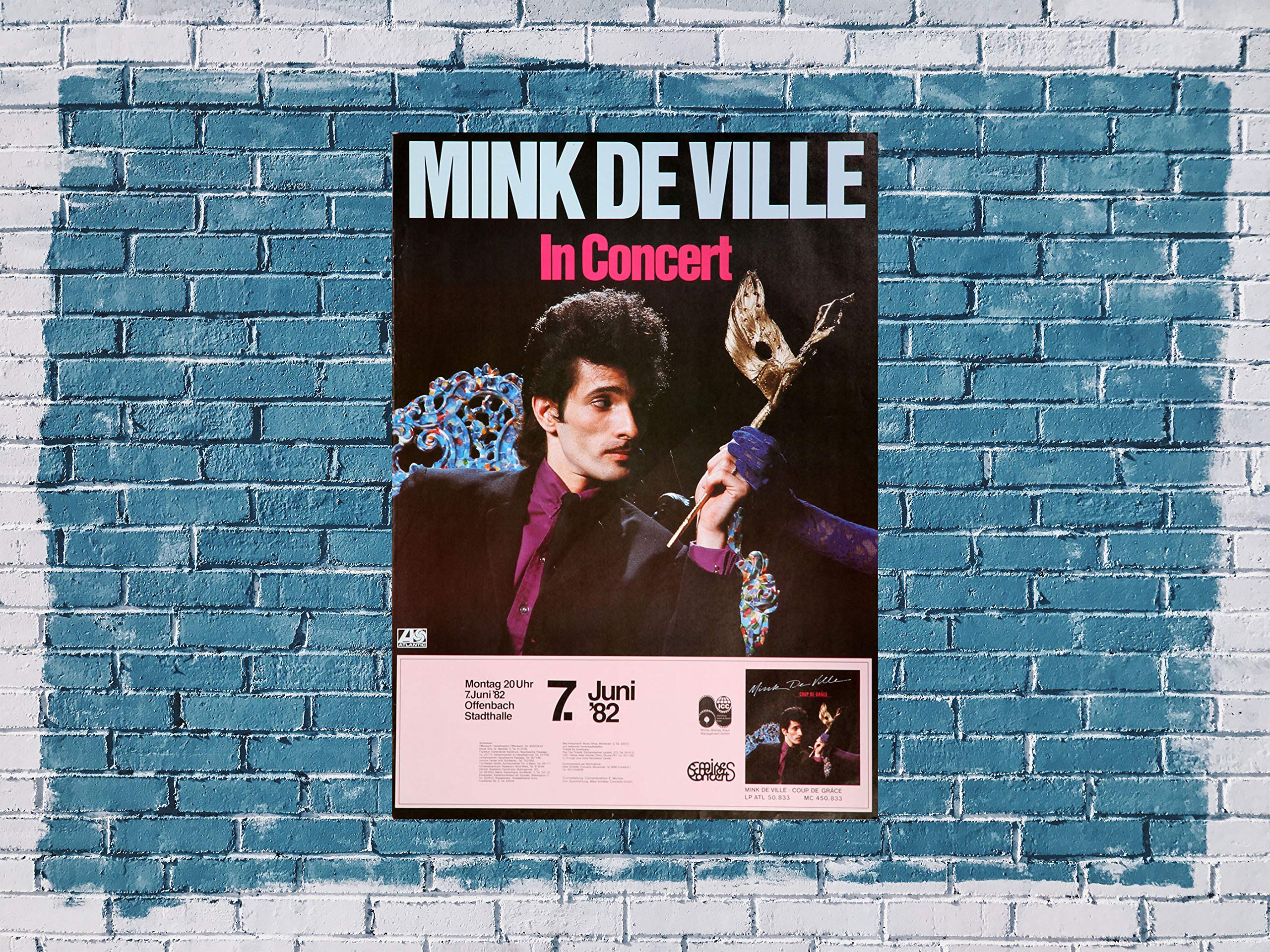 Premium Poster/Plakat | DIN A1 | Wanddeko | Live Konzert Veranstaltung » Mink de Ville - In Concert, Offenbach 1982 «