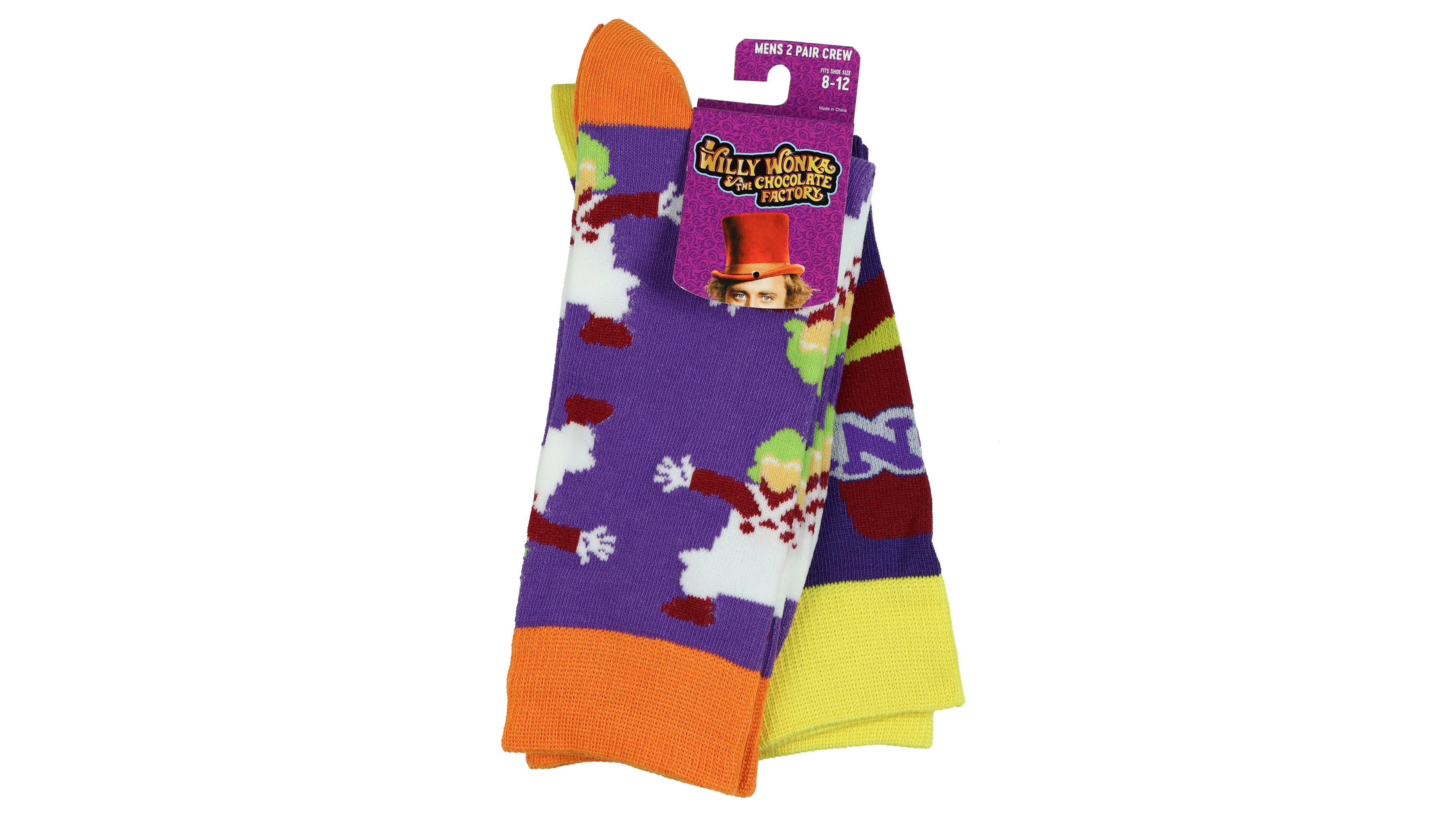 Amazon.com: Willy Wonka Socks Oompa Loompa and Wonka Designs Adult
