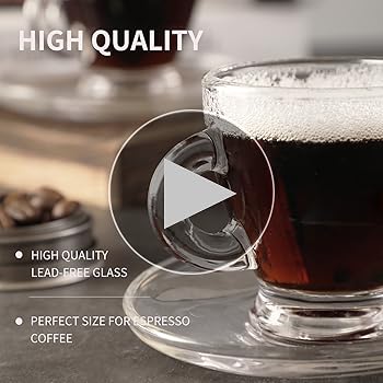 グラス/カップ Supreme - Supreme Espresso Set Black Amazon.com | GURUDAR Espresso Cups with Saucers and Spoons