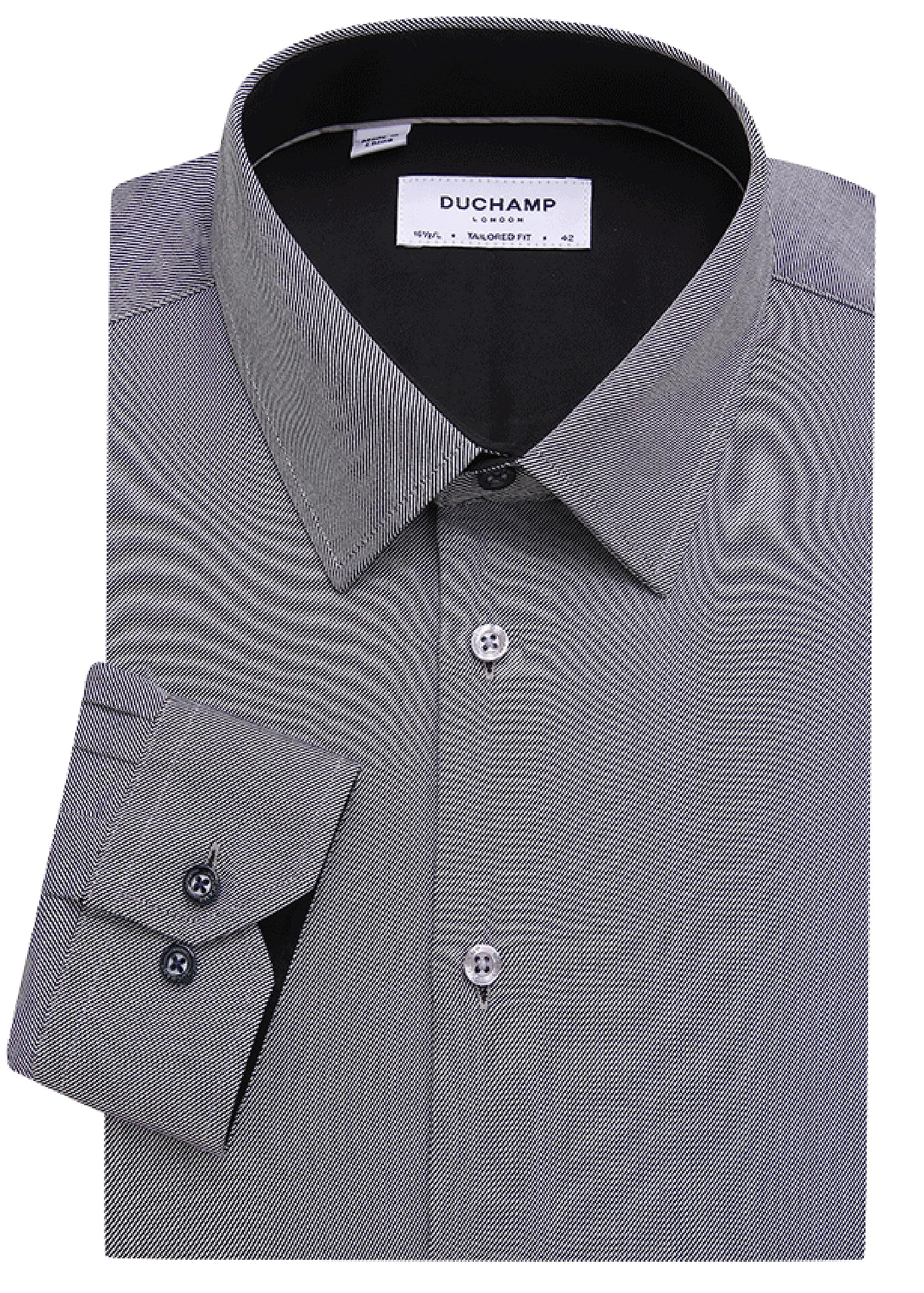 Duchamp London Textured Solid Dress Shirt