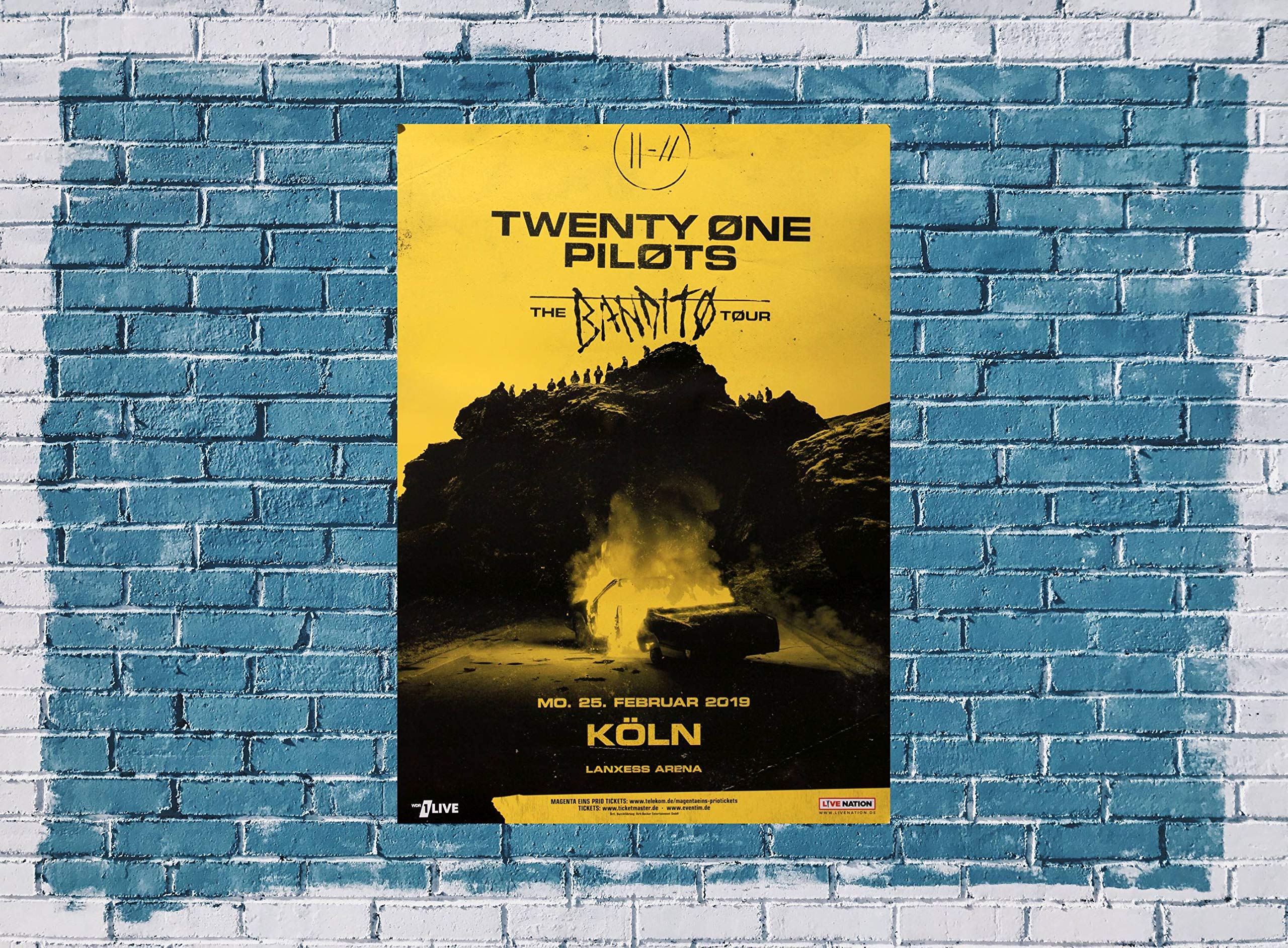 Twenty One Pilots - No Tourists, Köln 2018 » Konzertplakat/Premium Poster | Live Konzert Veranstaltung | DIN A1 «