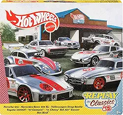 Hot Wheels Collector Veículo de Coleção Pacote 7 Carros 80º aniversário da Mattel para crianças a partir de3 anos