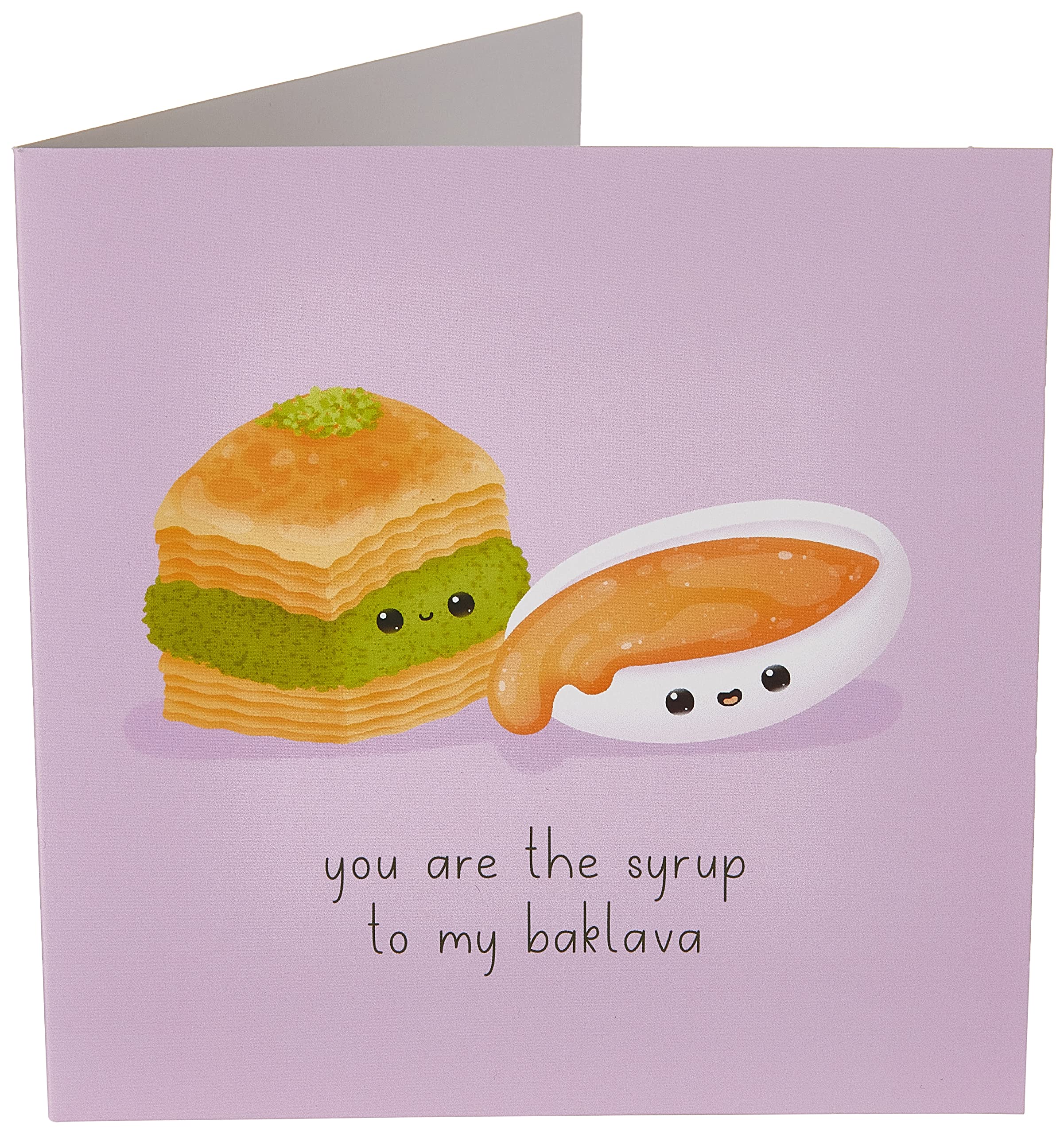 Peacock Supplies Food Couples Greeting Card, Baklava and Syrup