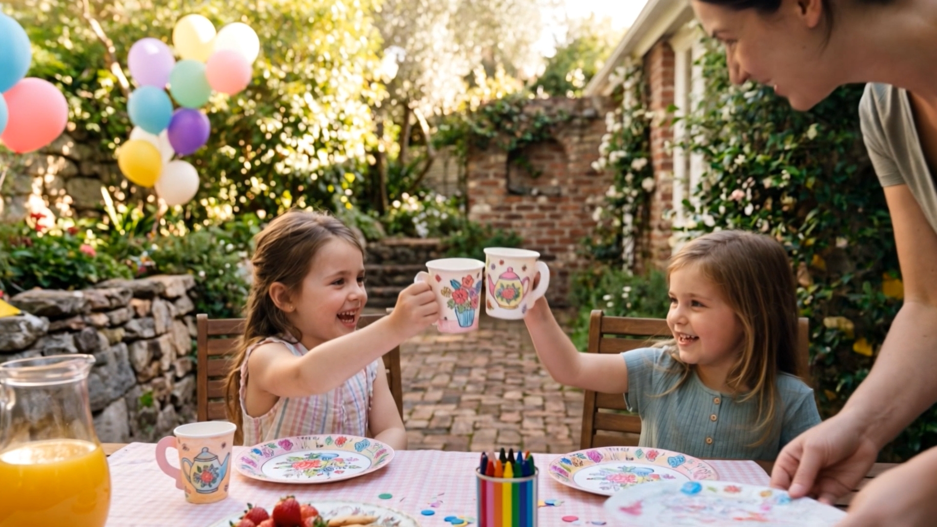 Amazon.com: Lenwen 48 Set Color Your Own Tea Party Cups with