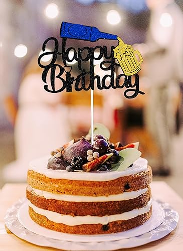 Miniatura 6 de Decoración de pastel de cerveza, decoración para tartas de cervezas, cervezas de bebida, decoración de fiesta temática de celebración a la