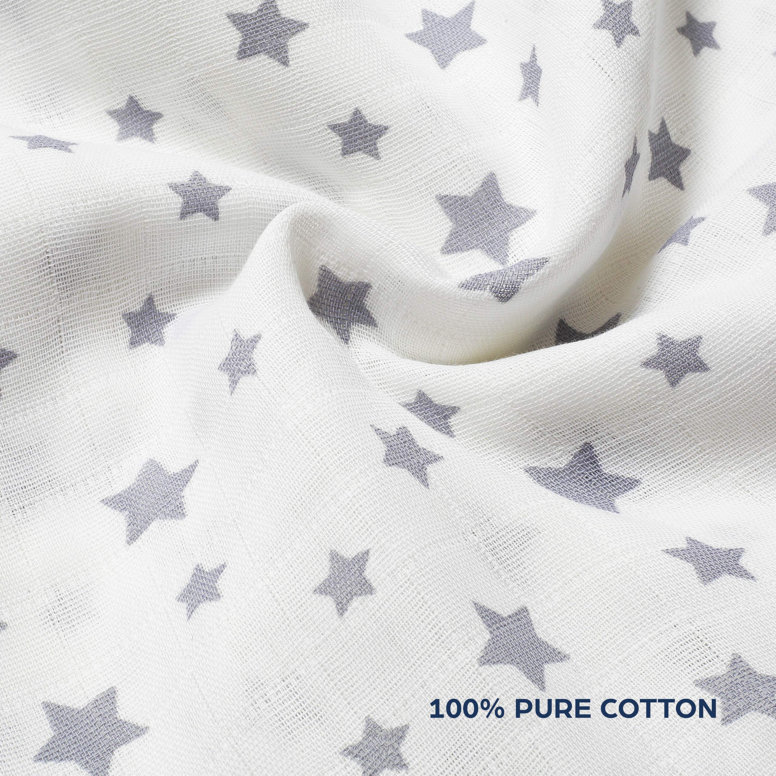 Muselina Toalla De Baño De Bebé, Morbuy 100% Algodón Suave Antibacterial Natural 6 Capas Muselina Súper Absorbente Algodón Bebé Toallas De Baño Swaddle Manta (Blanco