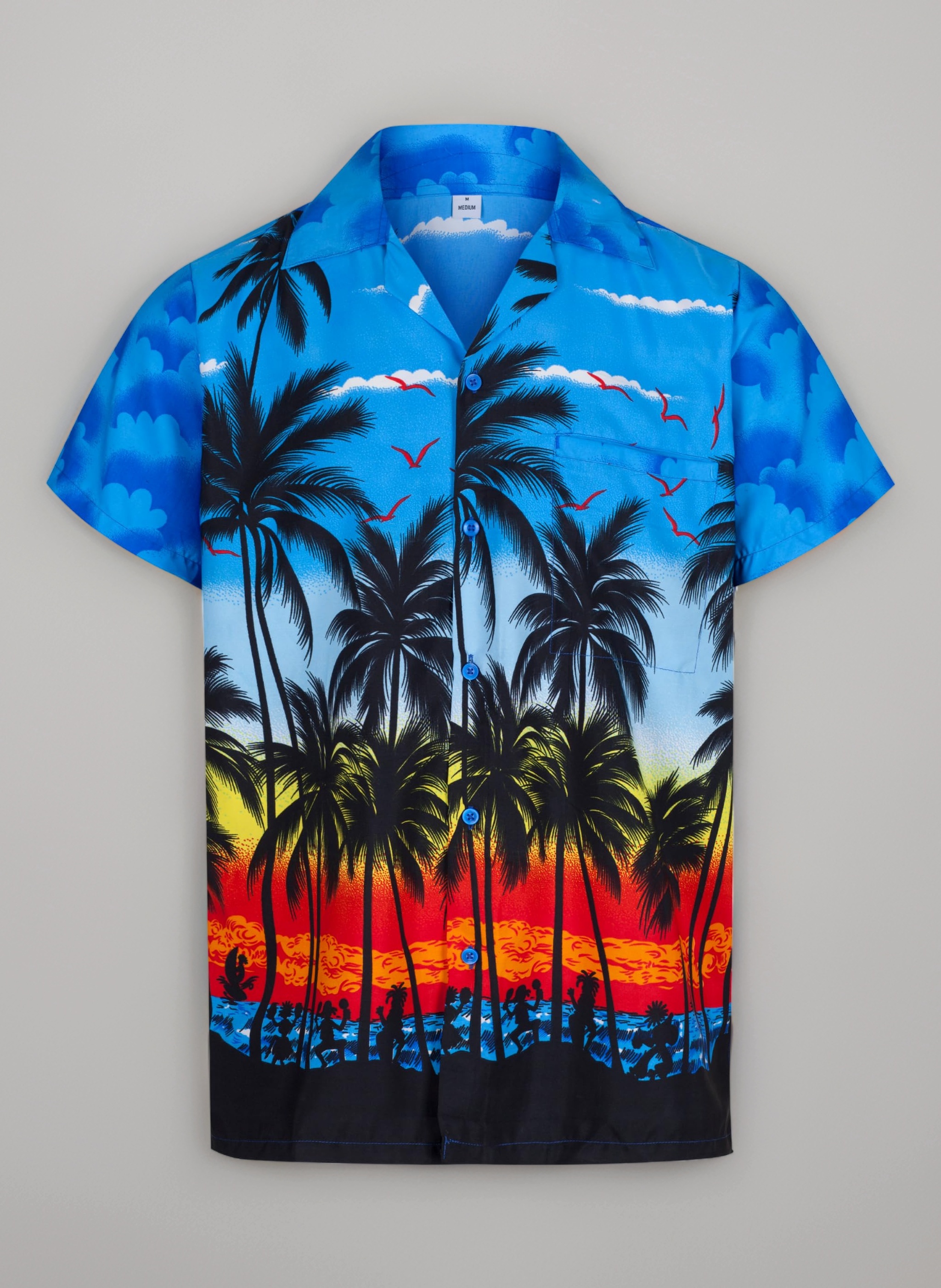 Summer Hawaiian Shirts for Men Adult - Tropical Mens Hawaiian Shirt Fancy Dress as Fun Ugly Stag Do Accessories