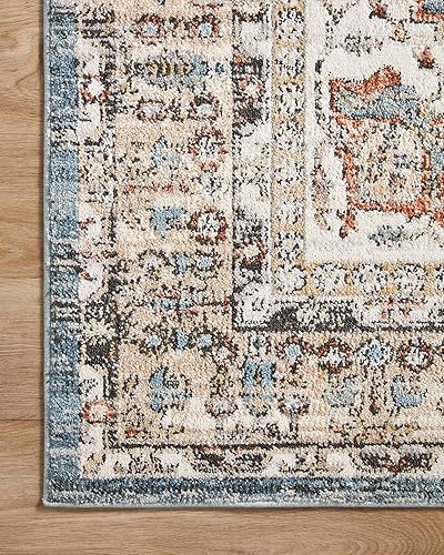 Miniatura 5 de Loloi II Odette Collection ODT-06 SkyMulti - Alfombra redonda de 9 pies y 2 pulgadas x 9 pies y 2 pulgadas