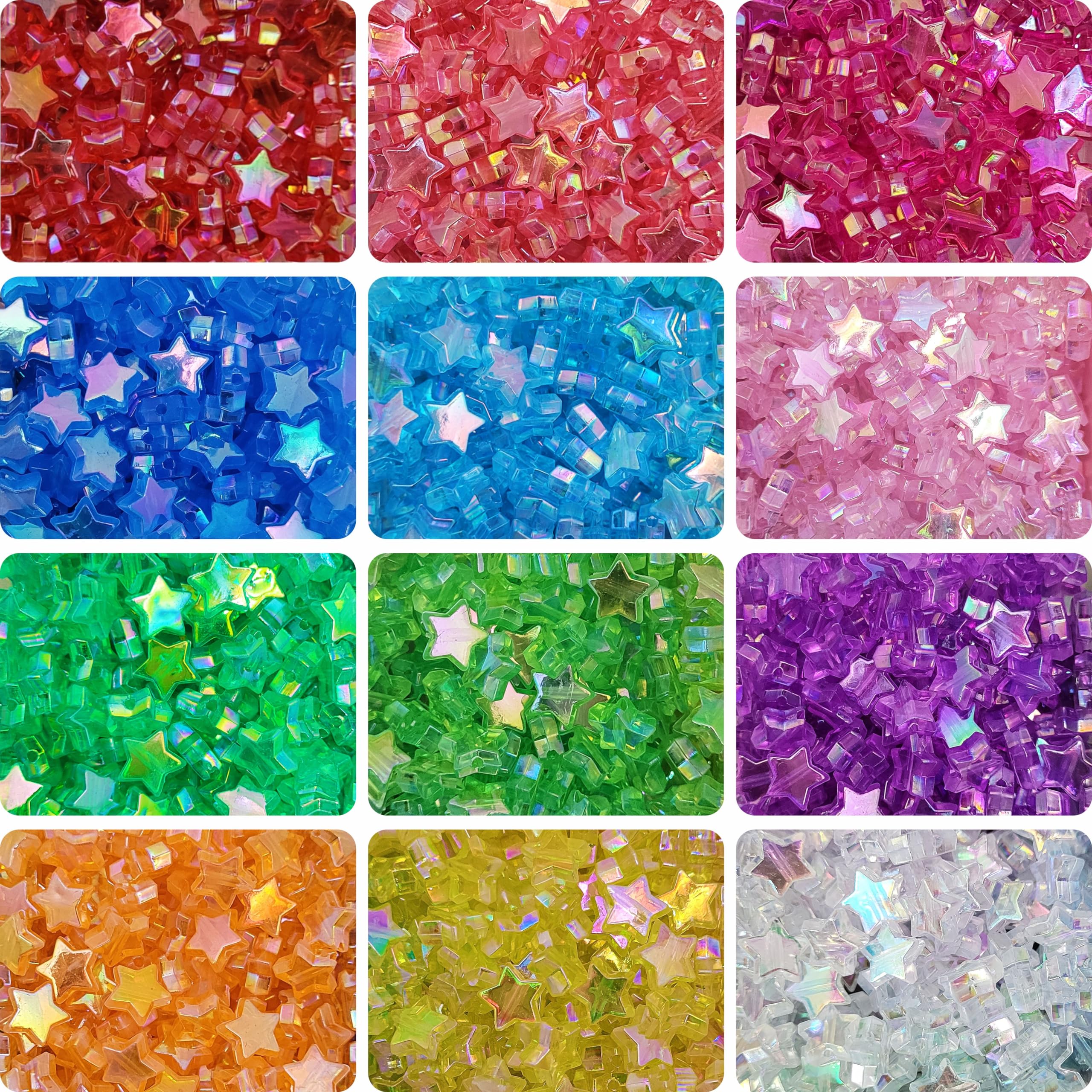 INDIKONB Multicolor Star Shaped Rainbow Beads, 8mm Plastic Craft Beads for Jewelry Making, Kids Crafts, DIY Projects, Bracelets, Necklaces (B0D4ZFPMFF) Amazon Price History, Amazon Price Tracker