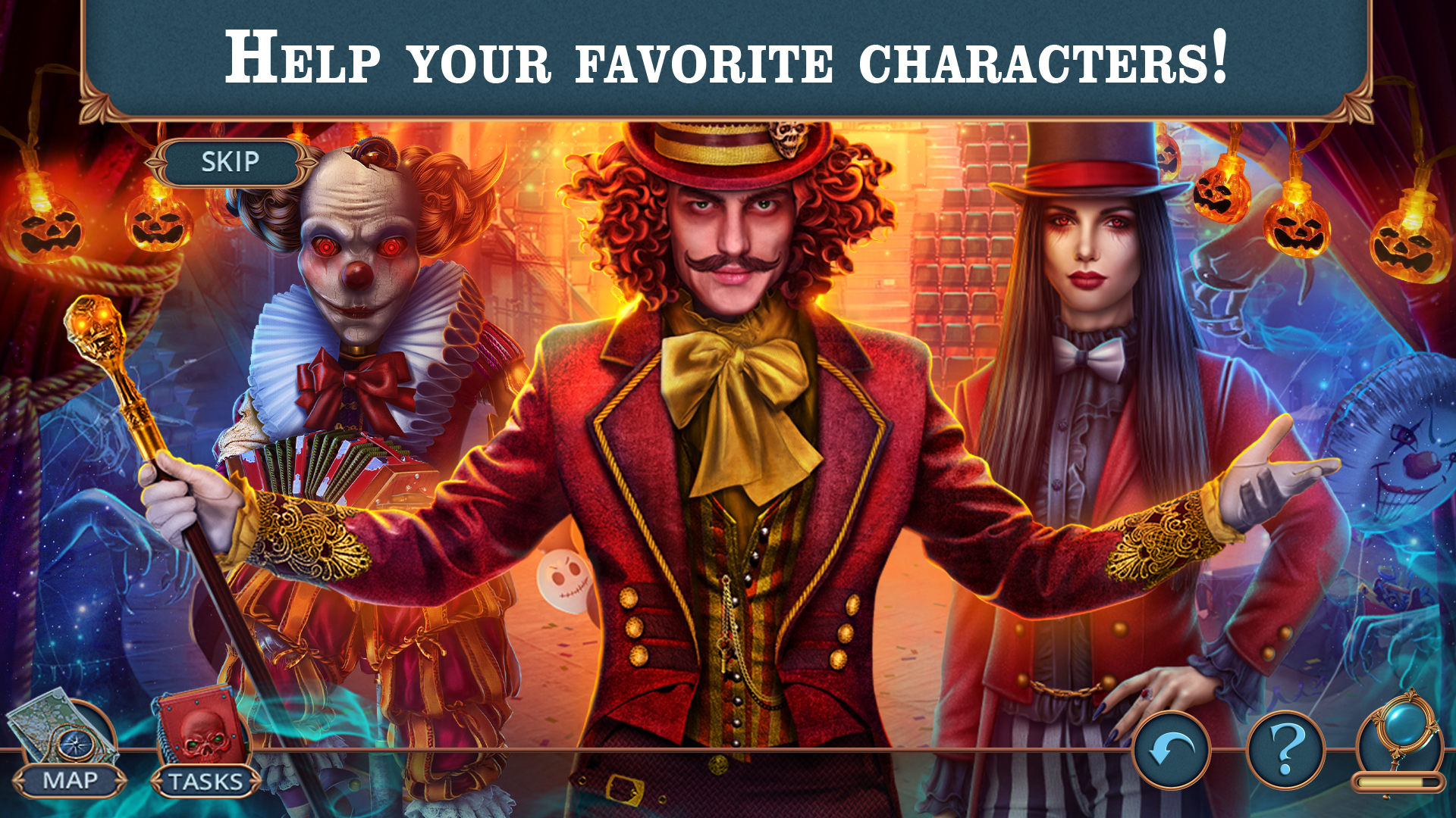 Hidden Objects Gloomy Tales Horrific Show Seek & find Halloween