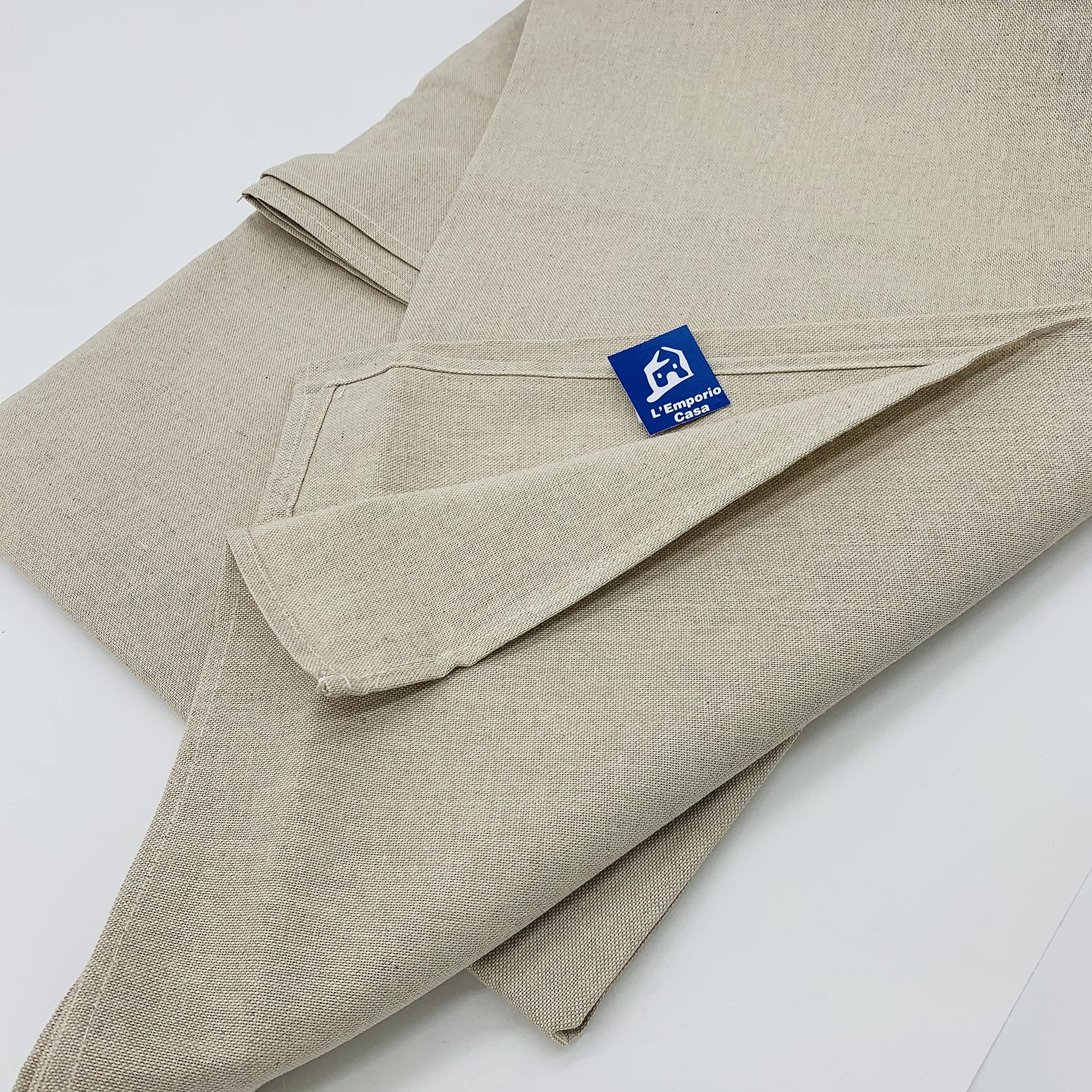 L'Emporio Casa Telo Copridivano Copriletto Tela Grossa Robusta Cotone in Panama 160X260-260x280-360x280 Misure Maxi Lenzuolo Copritutto Cotone Granfoulard Made Italy (NATURALE, 160X280)