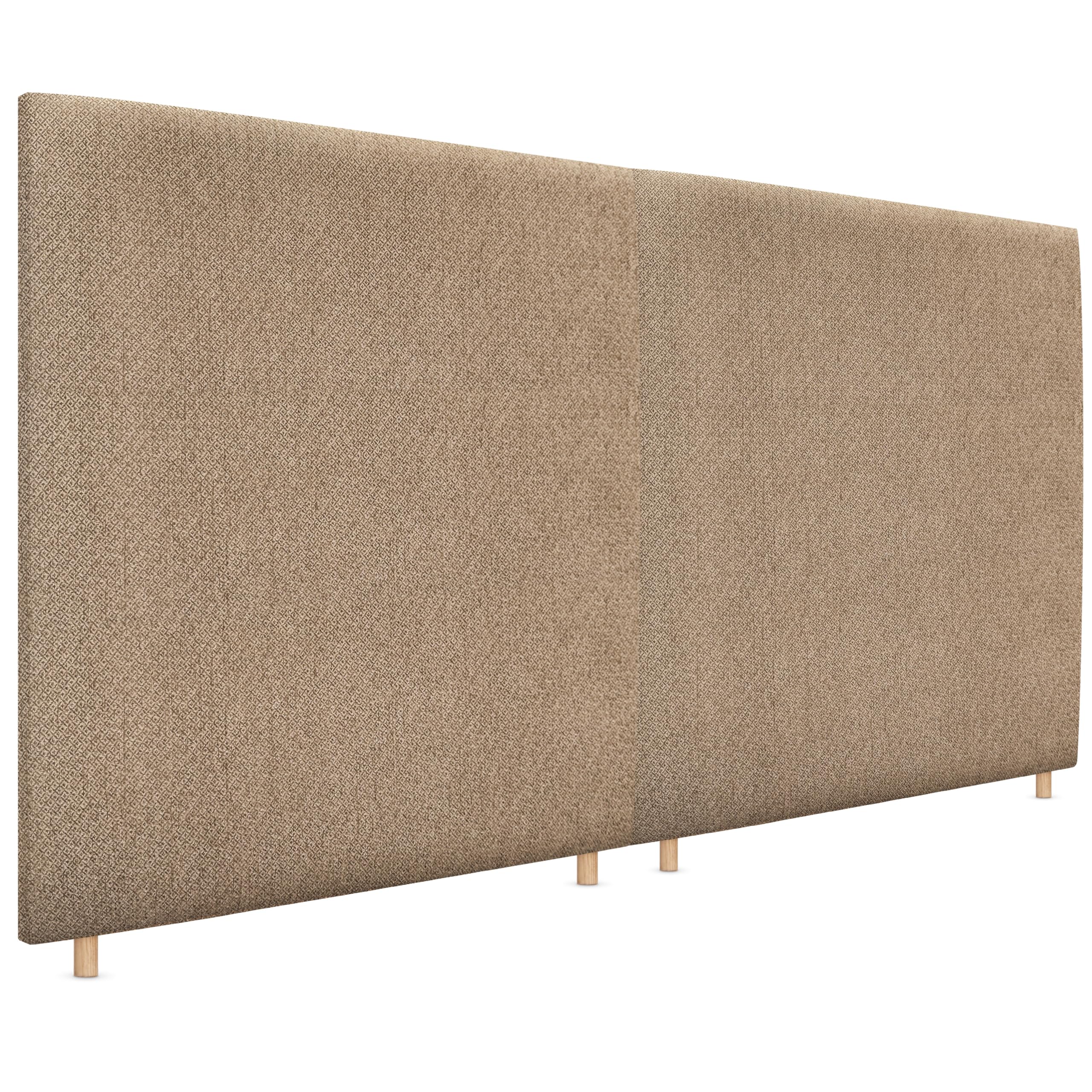 DHOME Testiera in Tessuto Luxury Liscia fino al Pavimento con Spessore di 8 cm Testata Imbottita per Letto Camera da Letto Moderna Top Trending (Golden Wood, 200cm Dual)