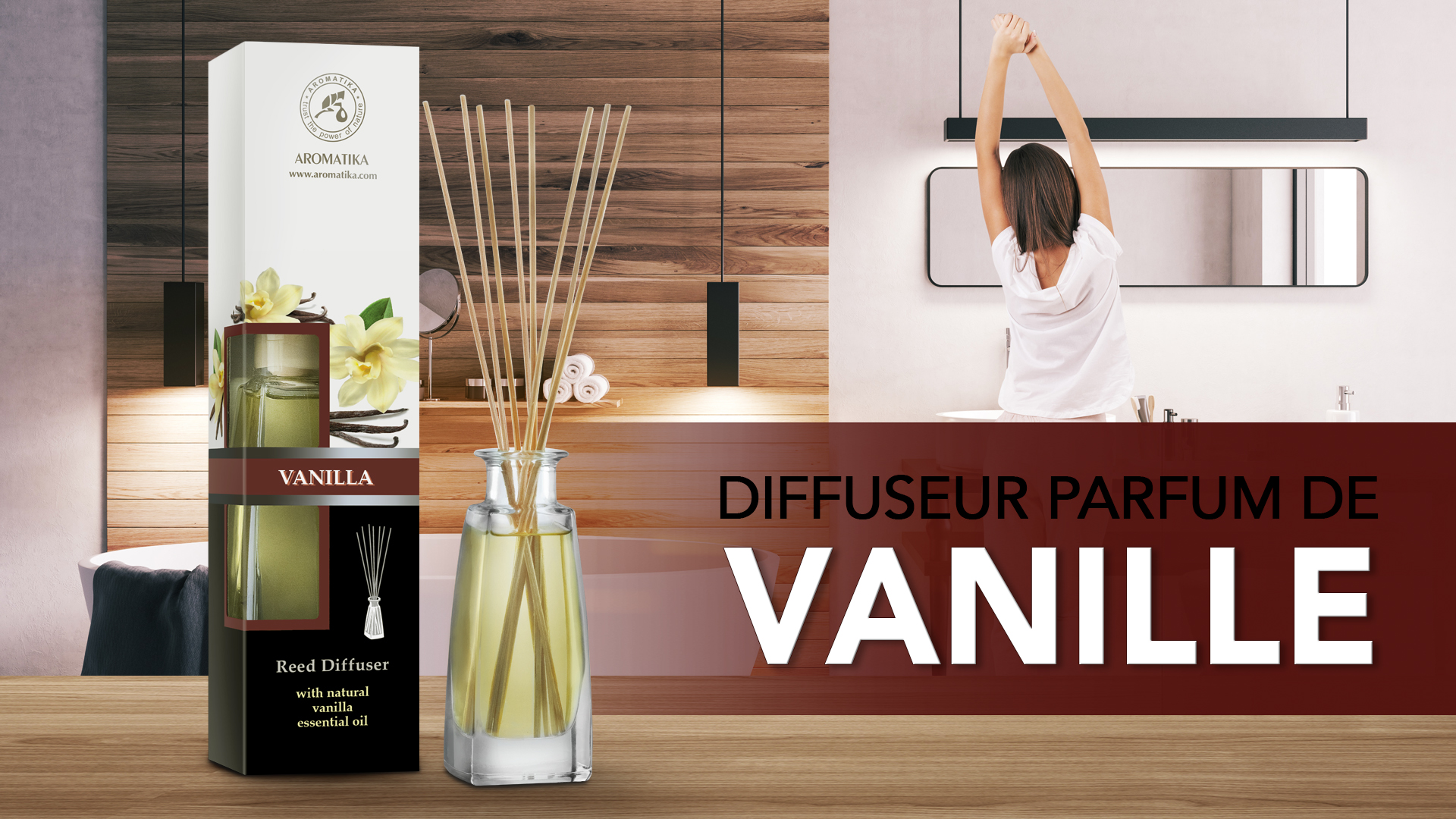 Parfums d'Ambiance Bambou - 4 Diffuseurs d'intérieur 5 bâtonnets