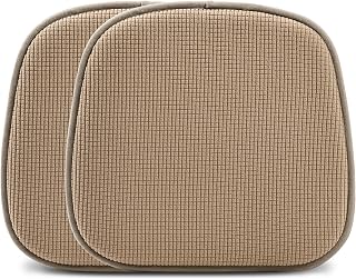 Shinnwa U-Shaped Kitchen Chair Cushions Set of 2 - Non-Slip Dining Seat Pads, Soft Plush 15x16 Inch Comfort, Brown
