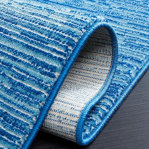 Miniatura 6 de SAFAVIEH Vision Collection VSN606M - Tapete de 5 pies 1 pulgada x 7 pies 6 pulgadas, azul, moderno, ombré, no desprende pelo, fácil cuidado, para