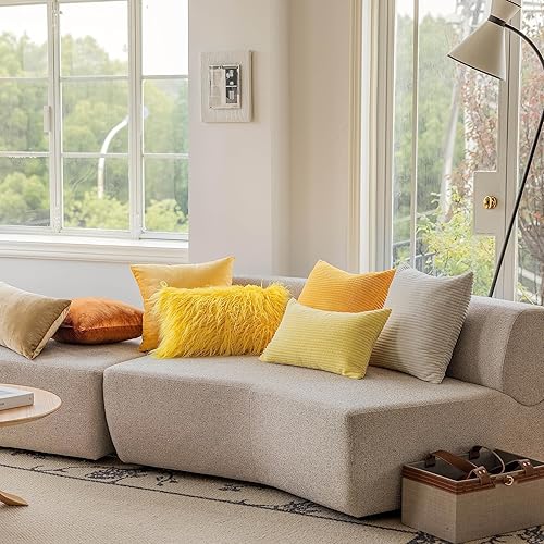 Miniatura 3 de Home Brilliant - Funda de cojín de terciopelo a rayas (paquete de 1 unidad)