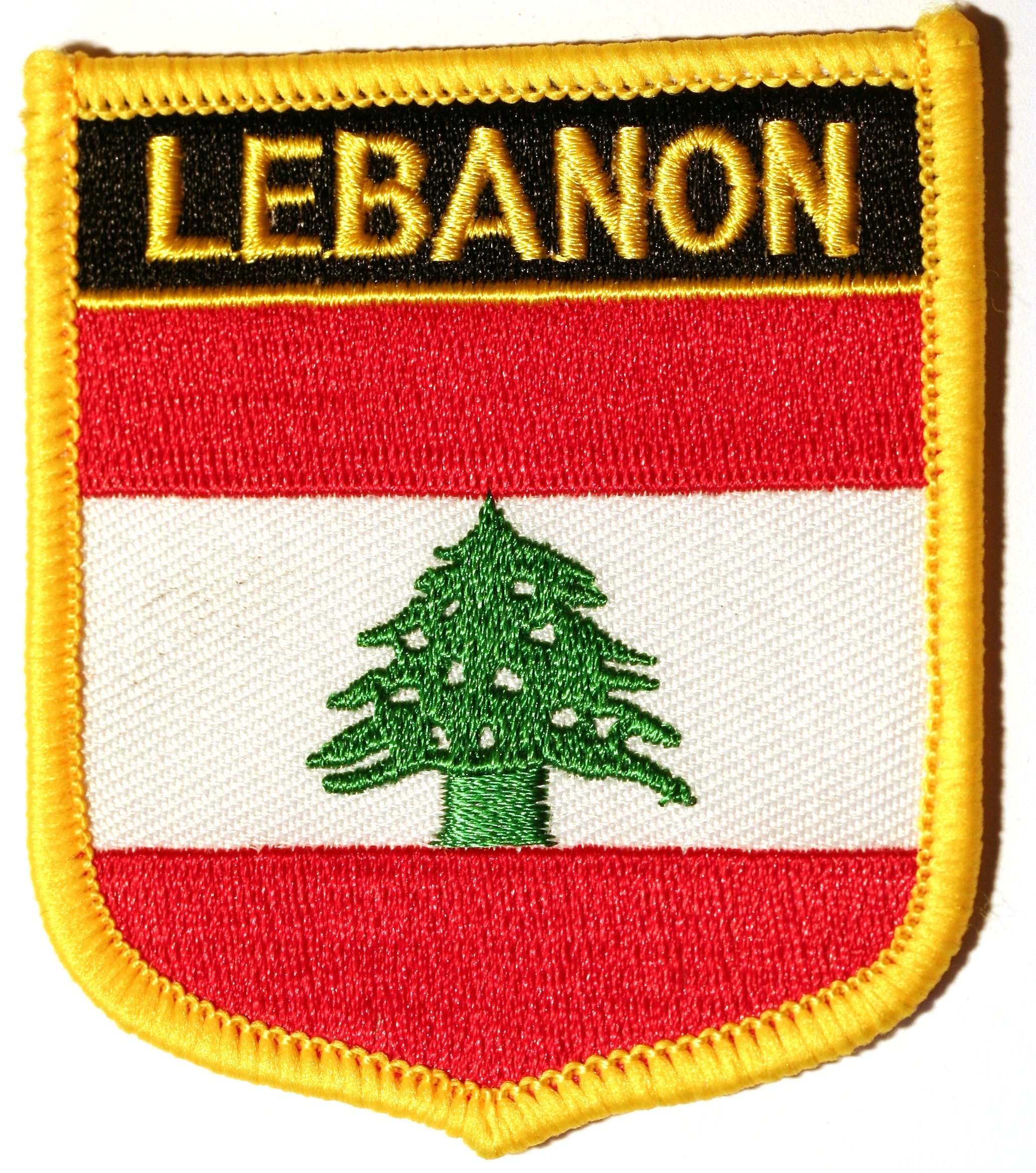Lebanon Embroidered Shield Flag Patch