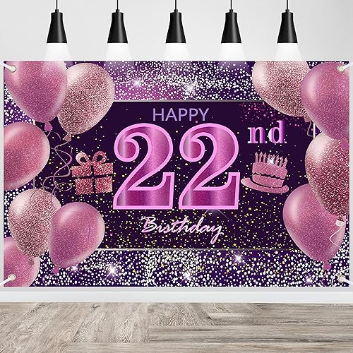 Vista 148 de IMISI Decoraciones de cumpleaños número 19 para niñas, pancarta rosa de feliz cumpleaños para telón de fondo de fiesta