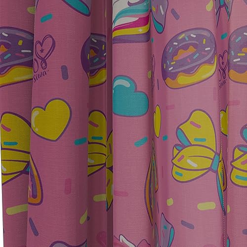 Miniatura 5 de Jay Franco Nickelodeon JoJo Siwa Sprinkles & Ice Cream - Cortinas de 84 pulgadas, hermosa decoración de habitación y fácil de instalar, ropa de cama
