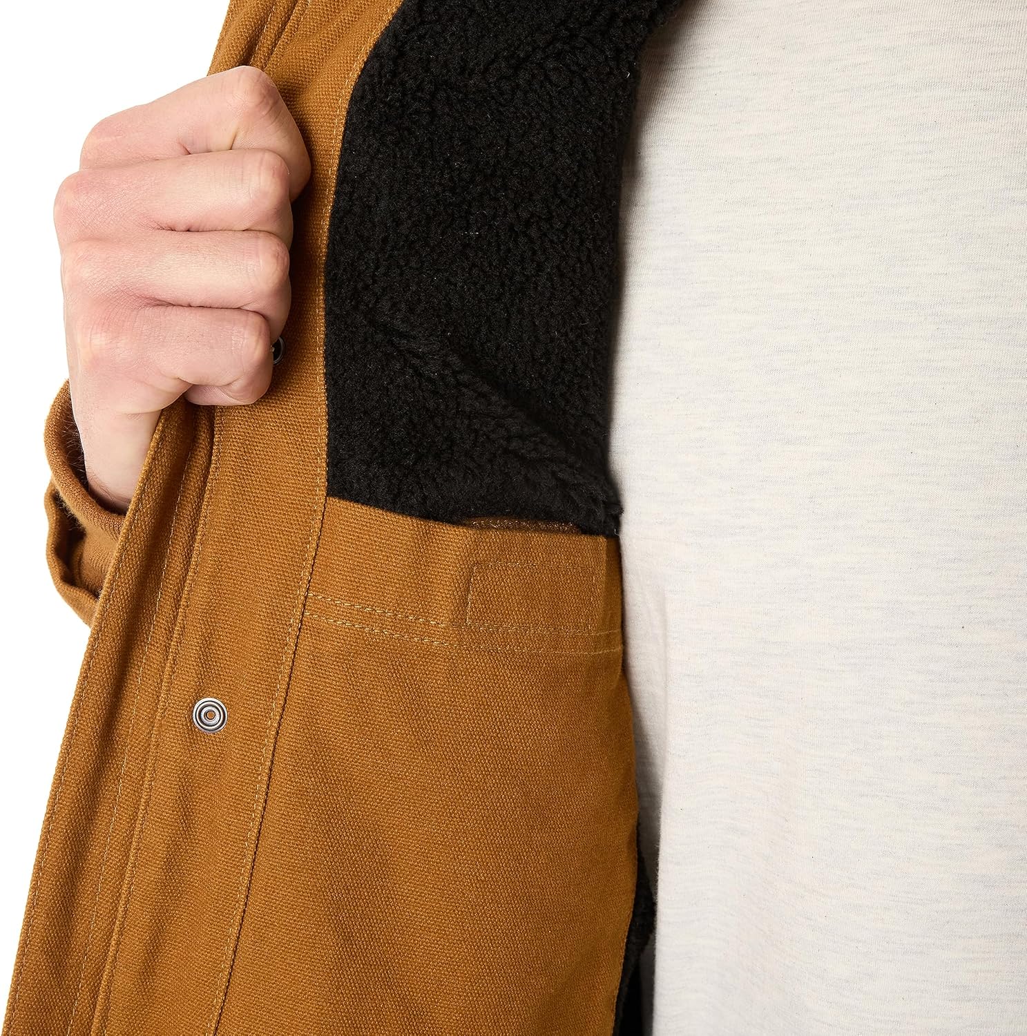 Smith's Workwear Men's Sherpa-lined Duck Canvas Hooded Work Jacket