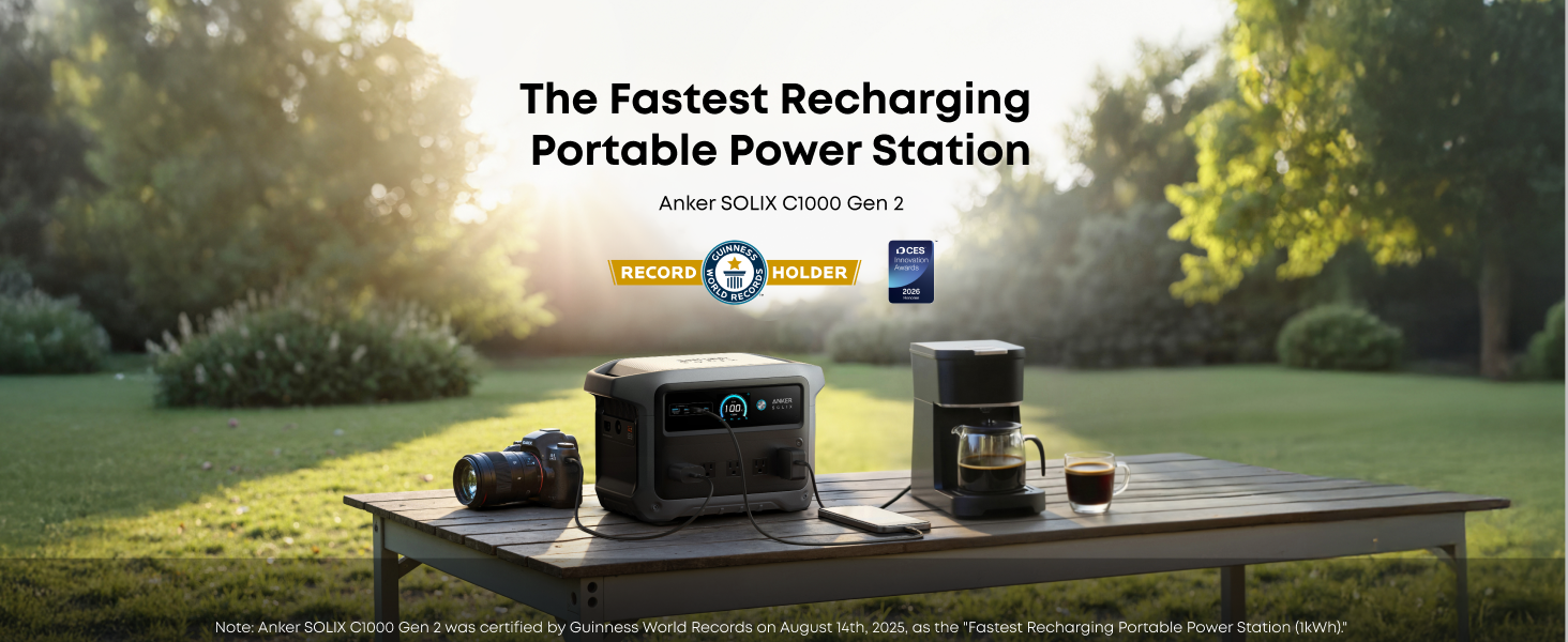 Amazon.com : Anker SOLIX C1000 Gen 2 Portable Power Station, 2,000