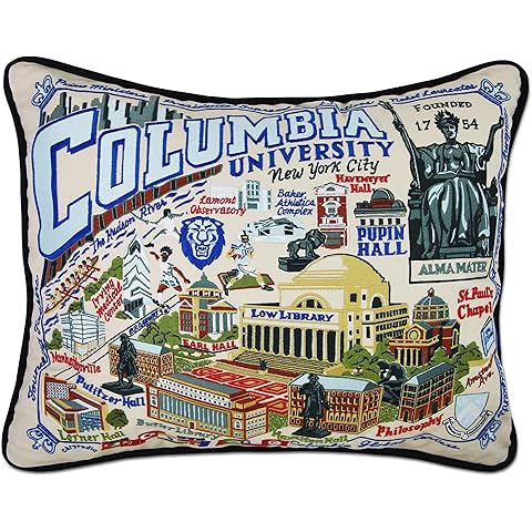 Catstudio Columbia University Collegiate Embroidered Decorative Throw Pillow