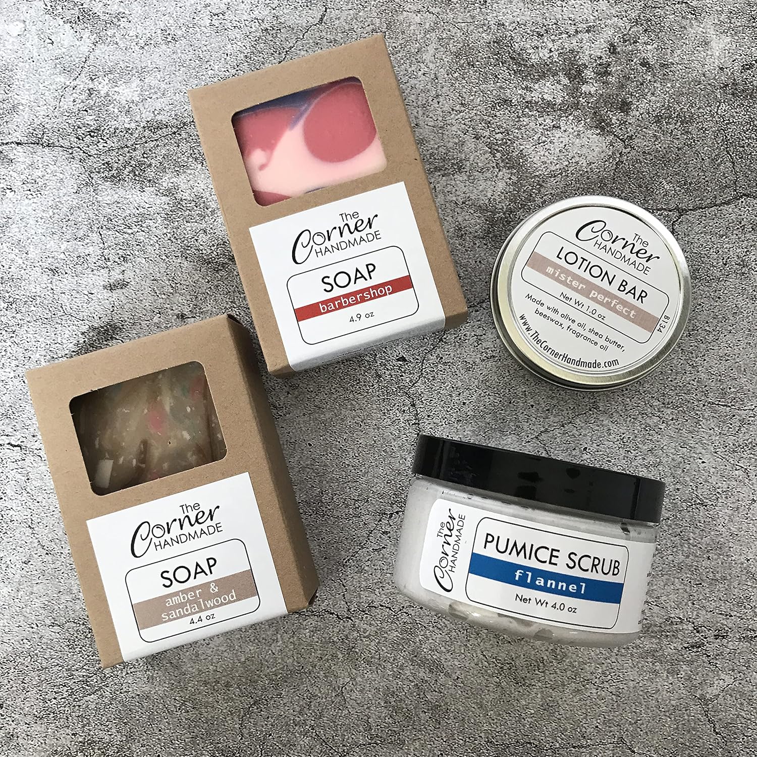 Pumice Hand Scrub Gift Set, Gardeners Gift Basket, Mechanics Spa Box, Bath Kit for Him