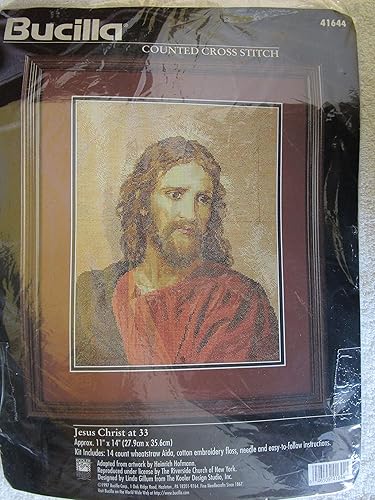 Jesús Cristo en 33de punto de cruz, diseño de 11x 14