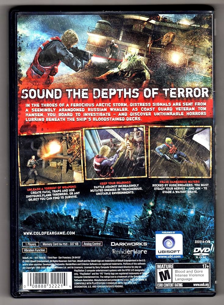 COLD FEAR　PS2　【北米版】 Amazon.com: Cold Fear - PlayStation 2 : Video Games