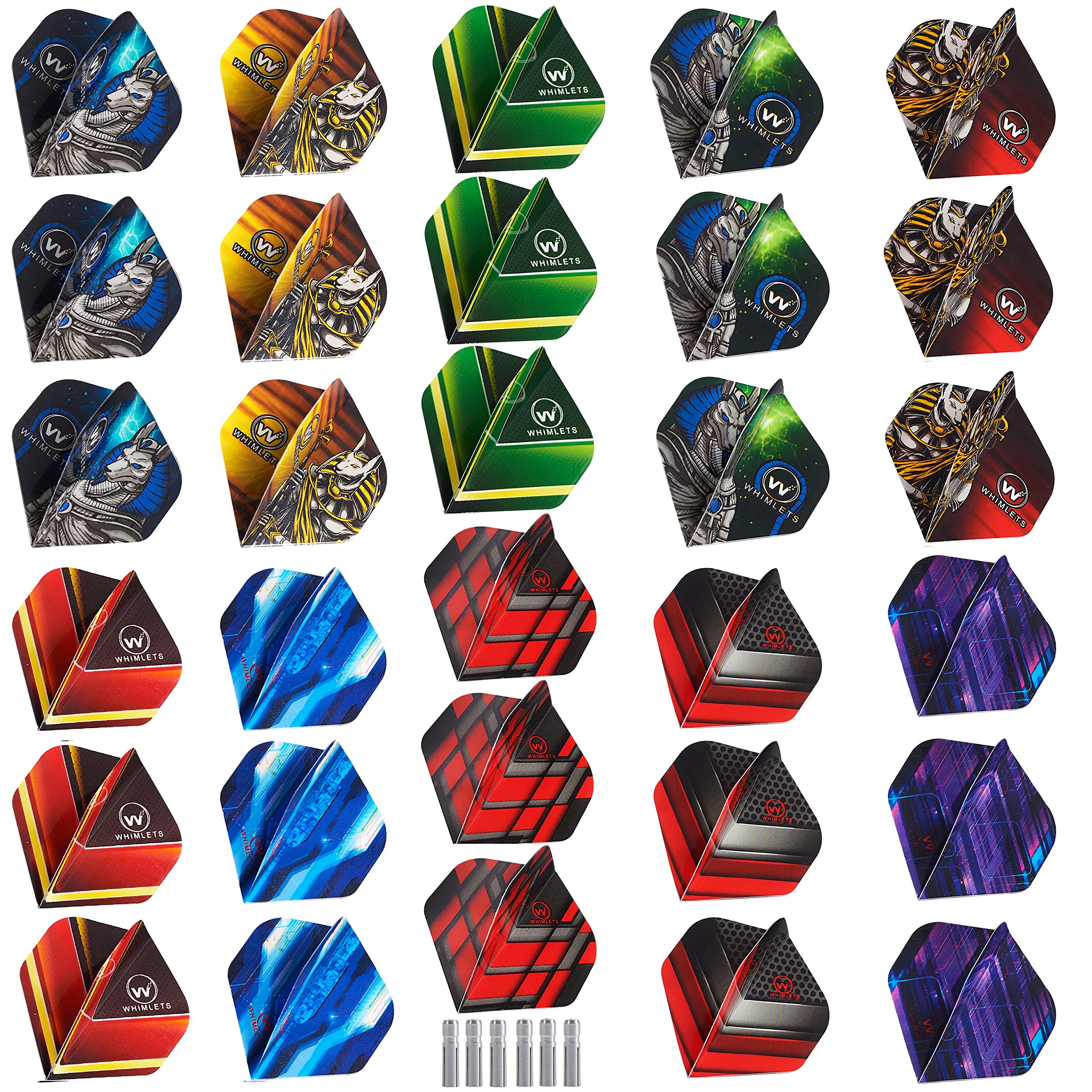 Whimlets Dart Flights and Accessories – Sets of Standard Shape Darts Flights with Flights Protectors, Darts Accessories Kit…