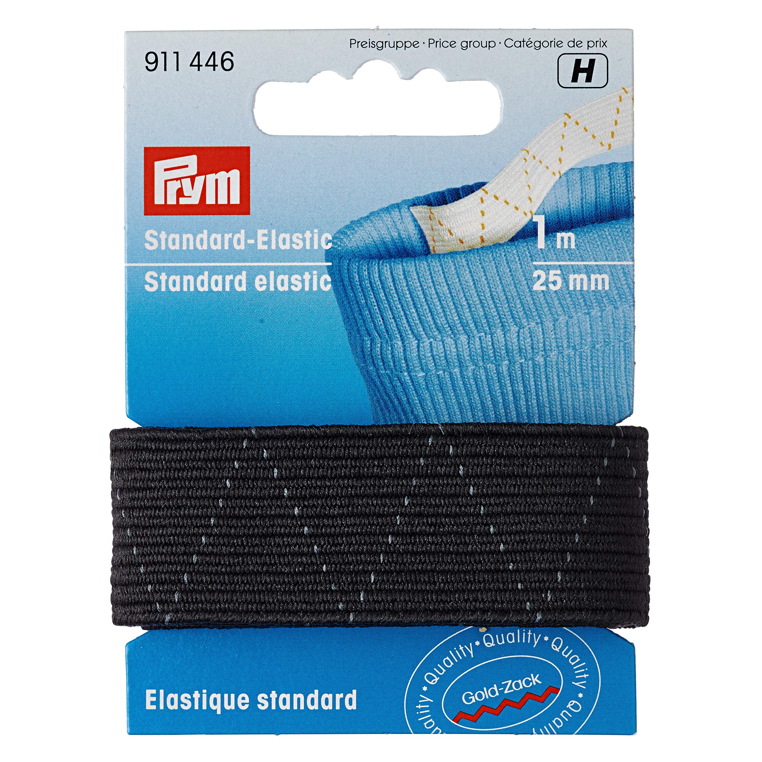 Prym - Standard Black (25mm, 1m) Elastic - 1 Unit