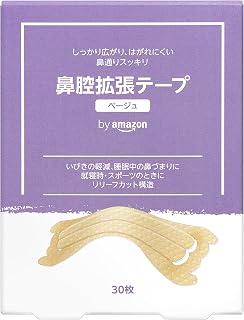 by Amazon 鼻腔拡張テープ（30枚入・薬を使わない鼻づまり対策）