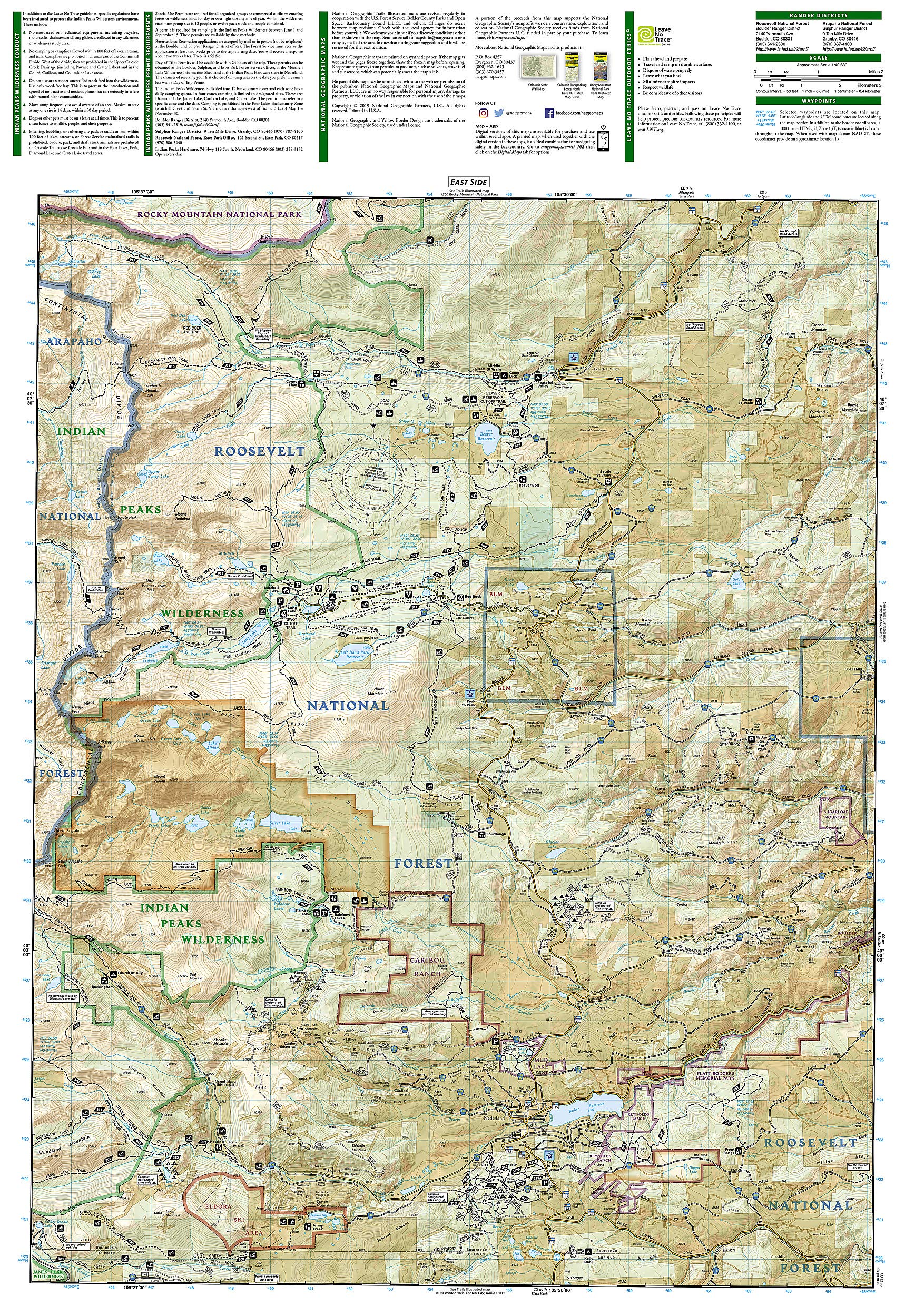 Indian Peaks, Gold Hill (National Geographic Trails Illustrated Map) (National Geographic Trails Illustrated Map, 102) - Image 5
